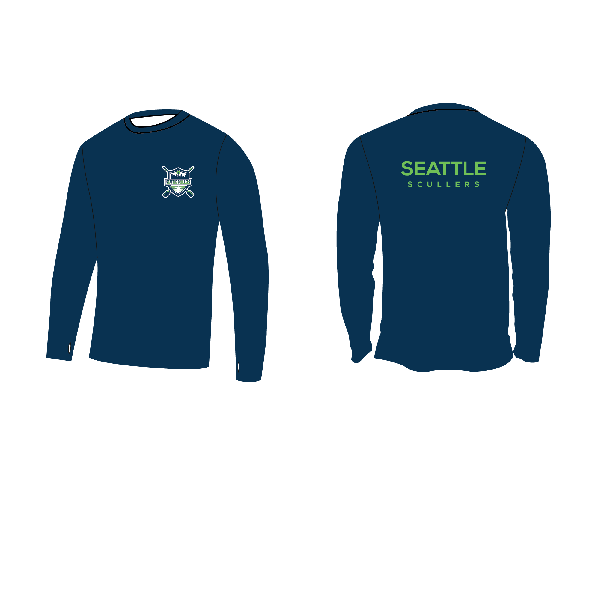 SEATTLE SCULLERS 201 Long Sleeve Gym T-Shirt