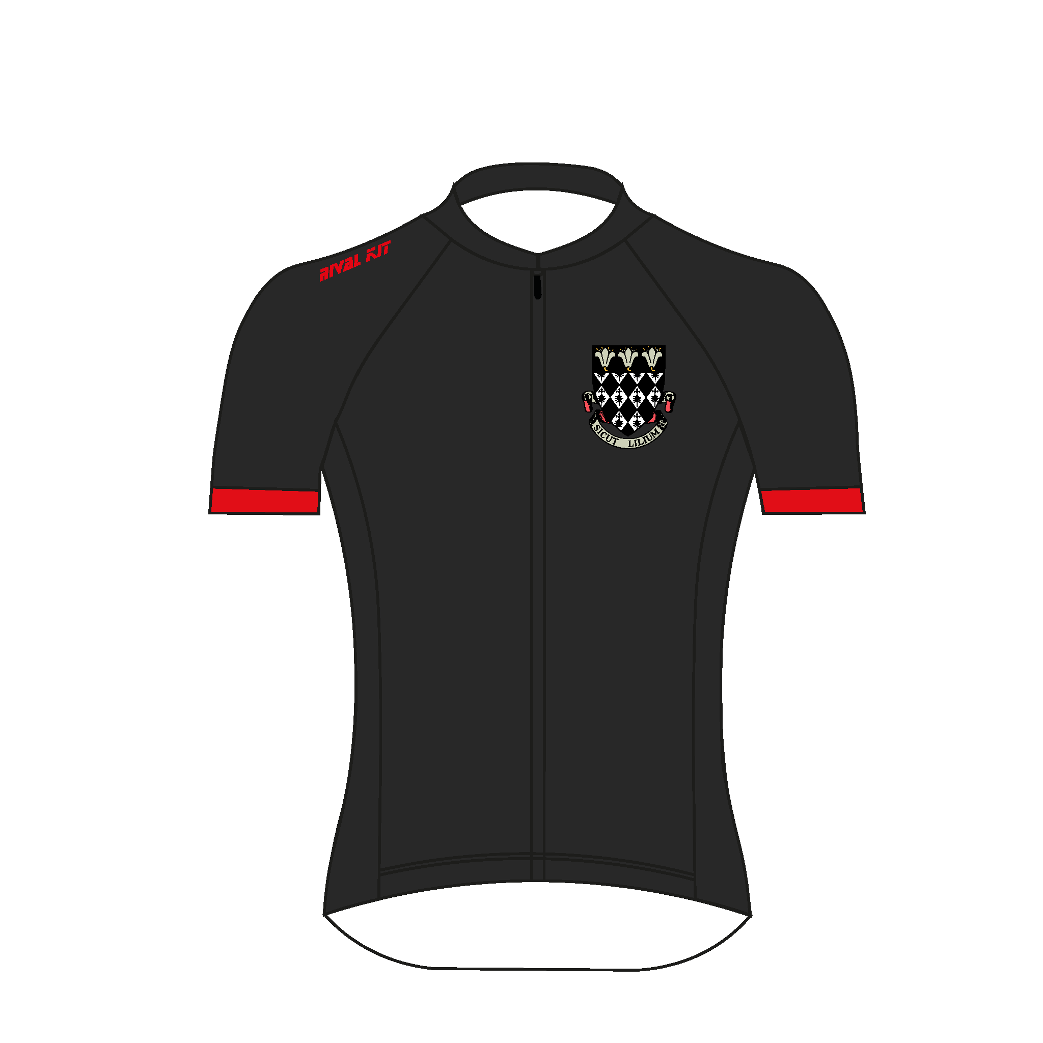 Magdalen College School Boat Club Black Short Sleeve Cycling Jersey