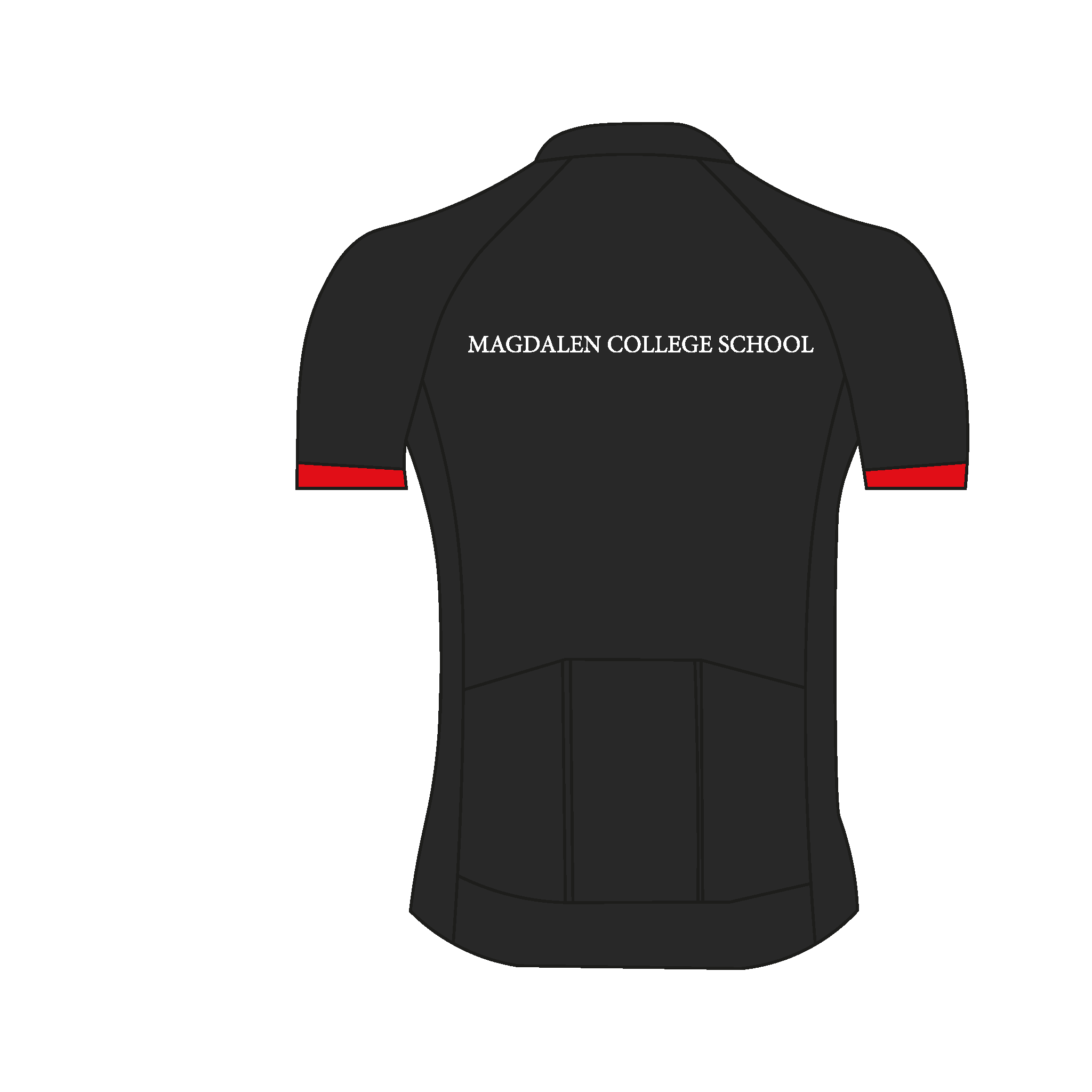 Magdalen College School Boat Club Black Short Sleeve Cycling Jersey