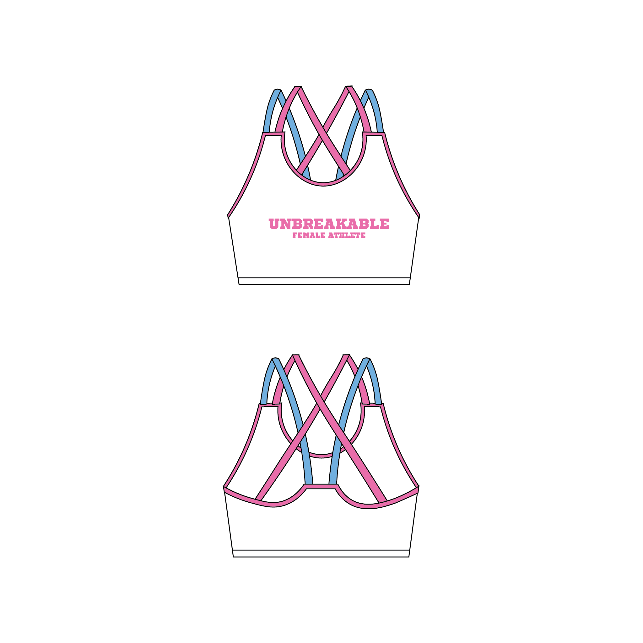 Unbreakable Female Athlete Strappy Sports Bra