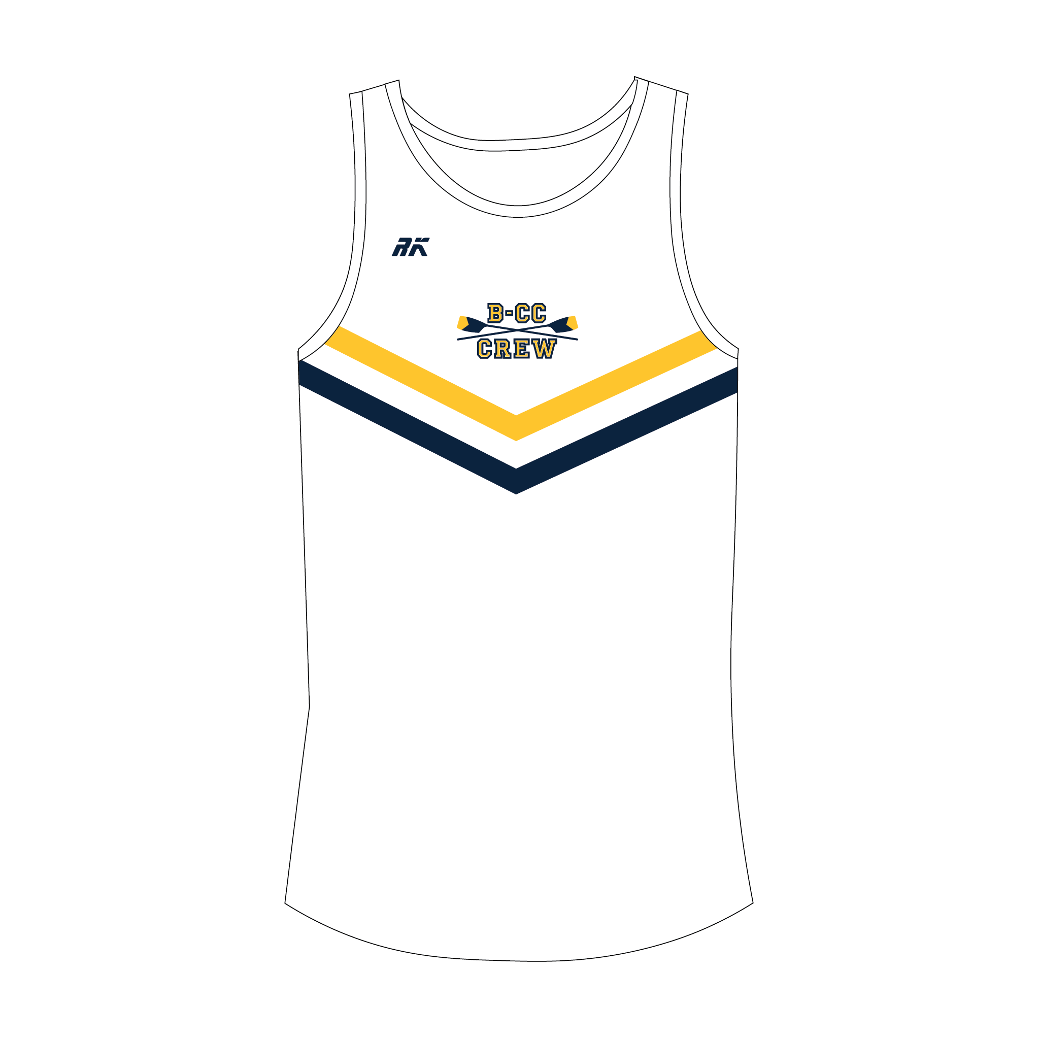 B-CC Crew White Gym Vest