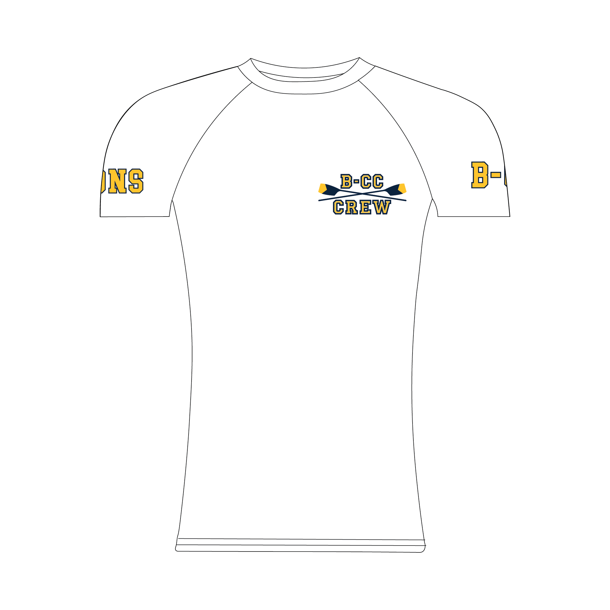 B-CC Crew White Short Sleeve Base-Layer