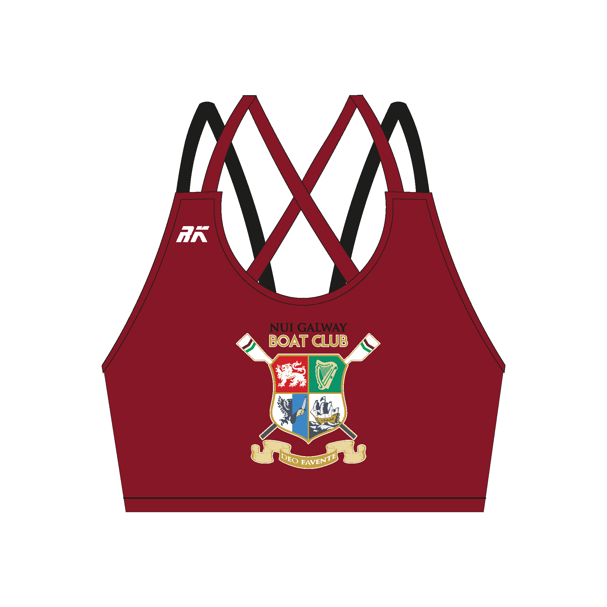 NUIG Boat Club Sports Bra Strappy Back Rivalkit USA