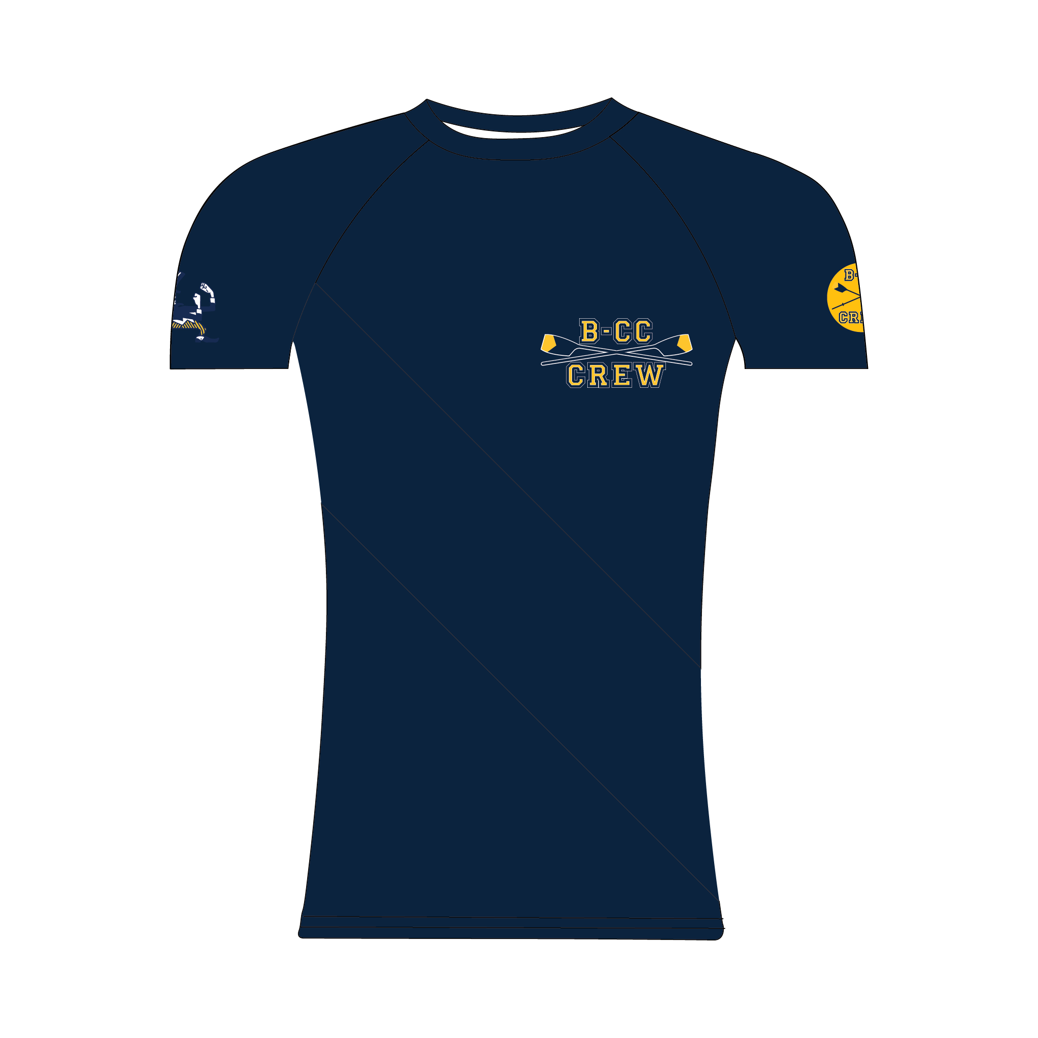 B-CC Crew Navy Short Sleeve Base-Layer