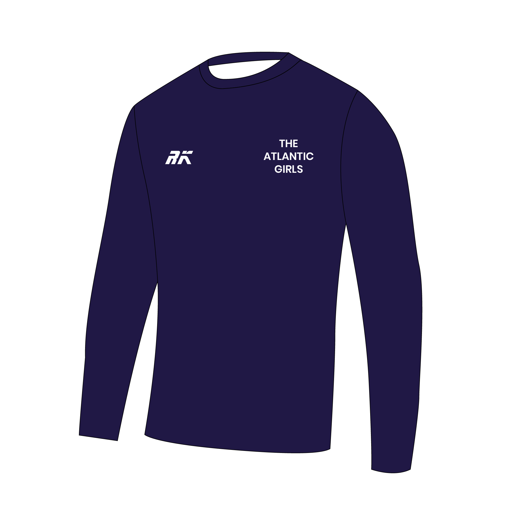 The Atlantic Girls Long Sleeve Navy Gym T-shirt