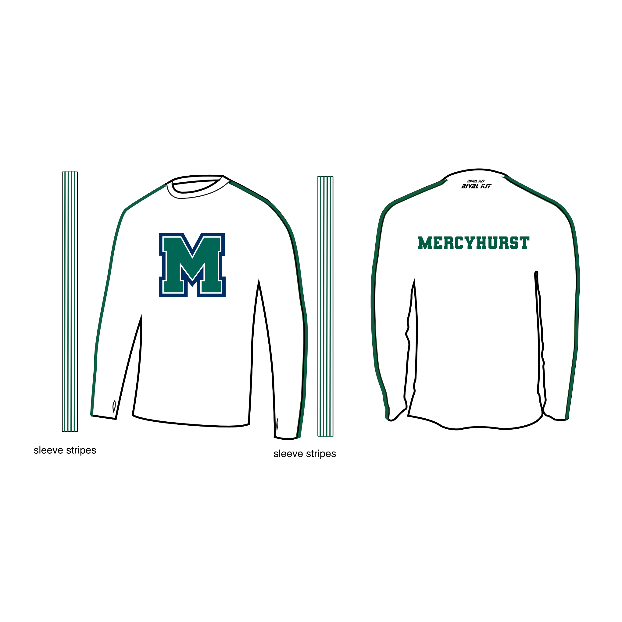 Mercyhurst University Boat Club LONG SLEEVE bespoke Gymt