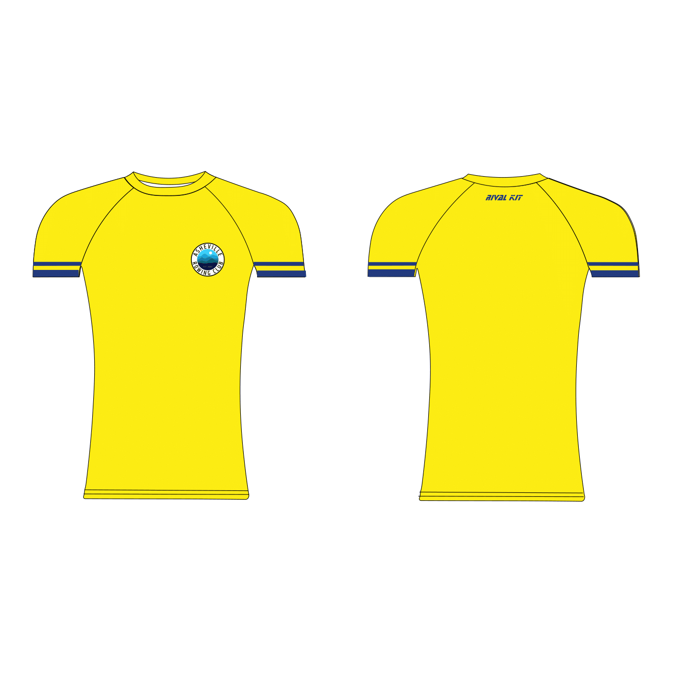 Asheville Rowing Club Hi-vs Short Sleeve Base-Layer