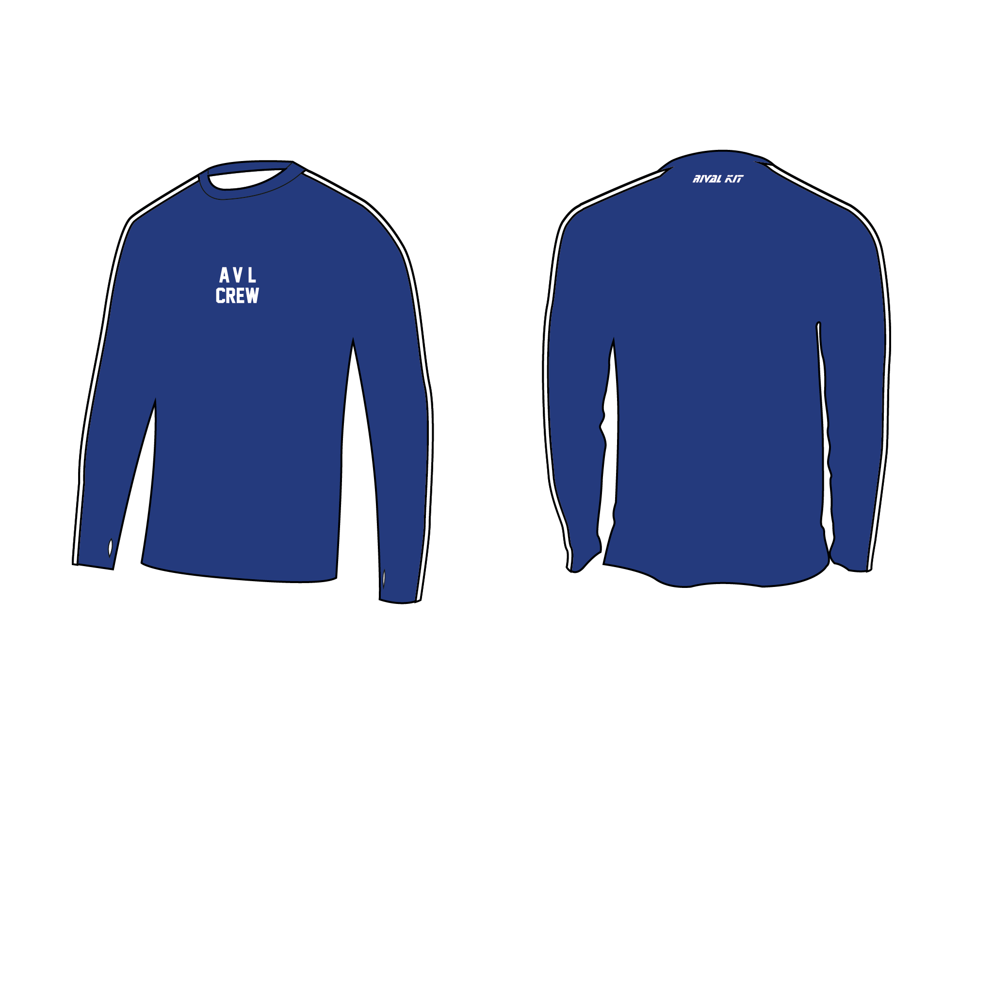 Asheville Rowing Club Blue 201 Long Sleeve Gym T-Shirt