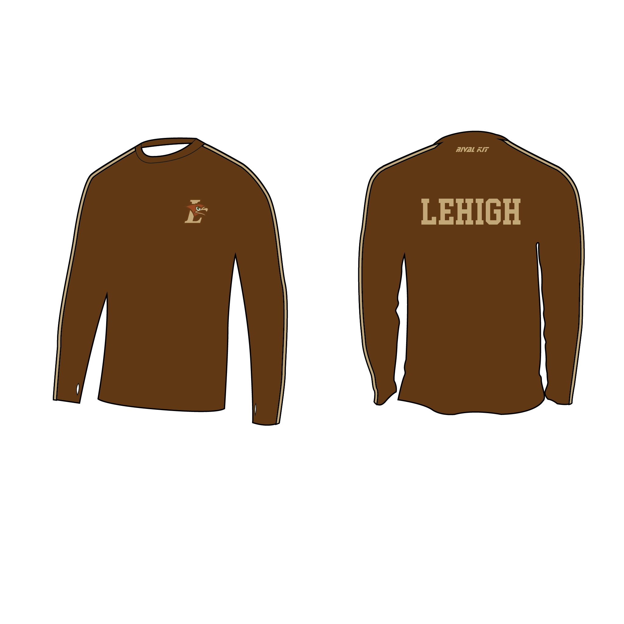 Lehigh podium 201 LONG SLEEVE GYM T SHIRT