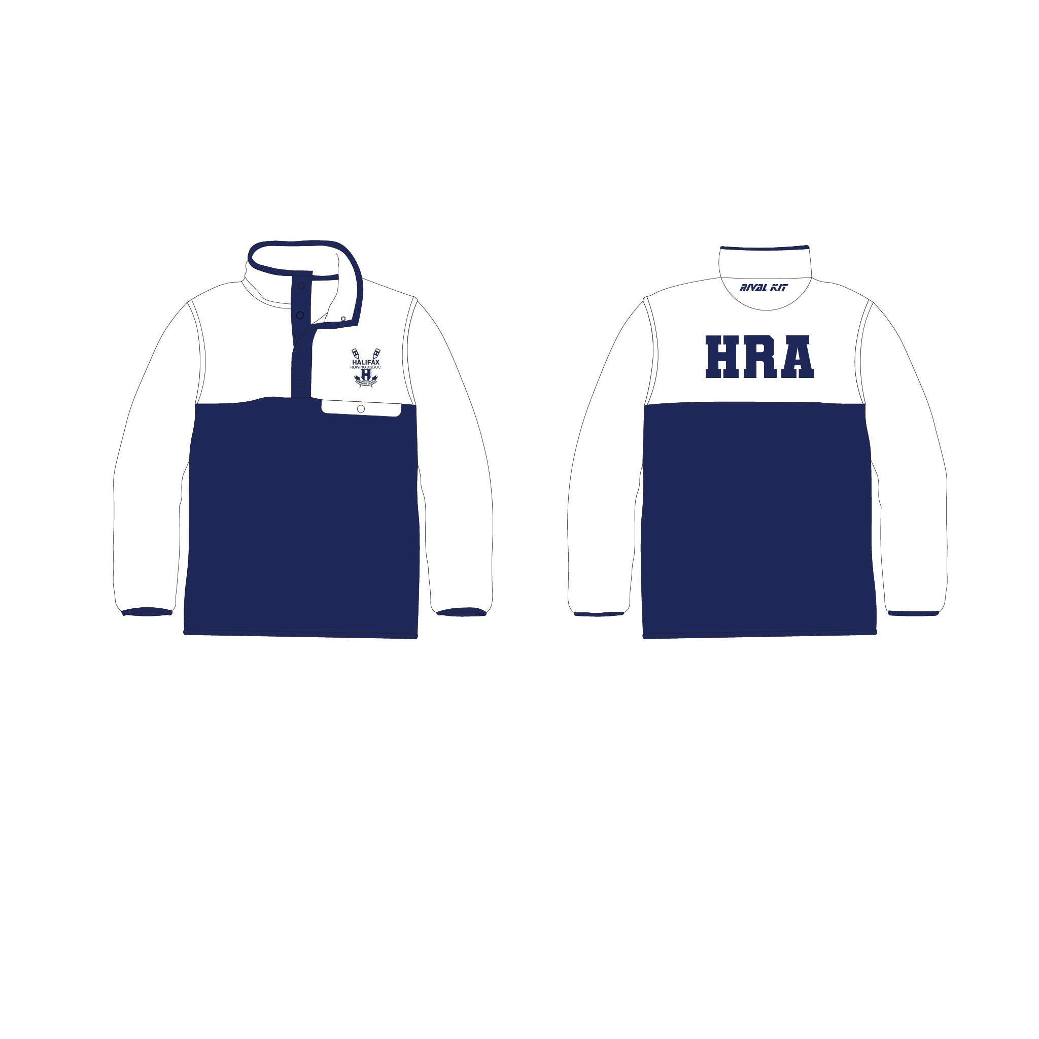 Halifax Rowing White Pocket Fleece