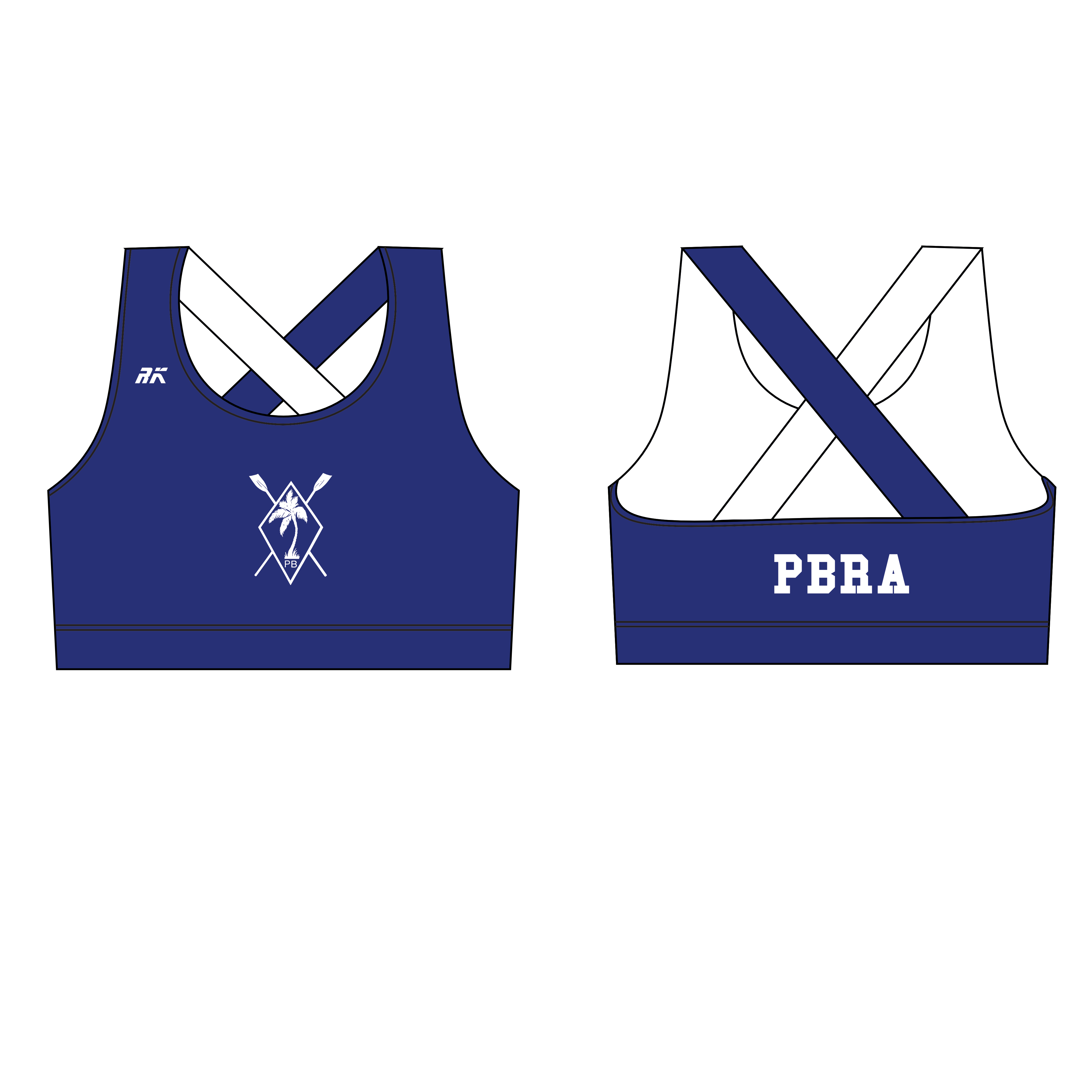 Palm Beach Rowing Cross Back Sports Bra