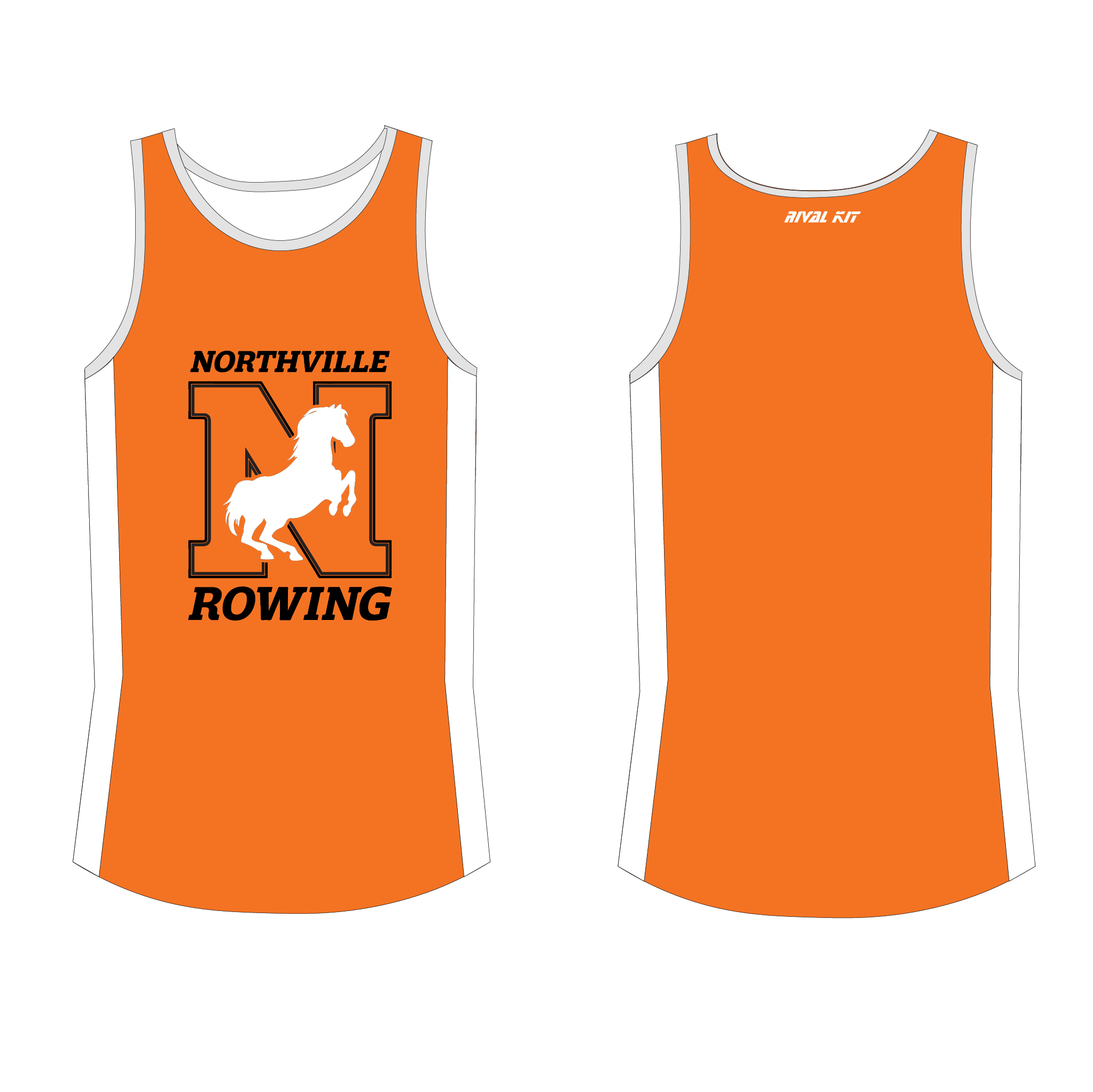 Northville Rowing Club Orange Training Vest