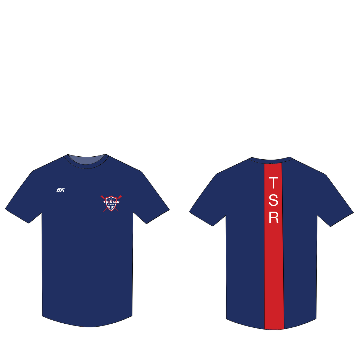 Tri Star Racing Lettering Tristar Rowing Racing Short Sleeve Gym T-shirt