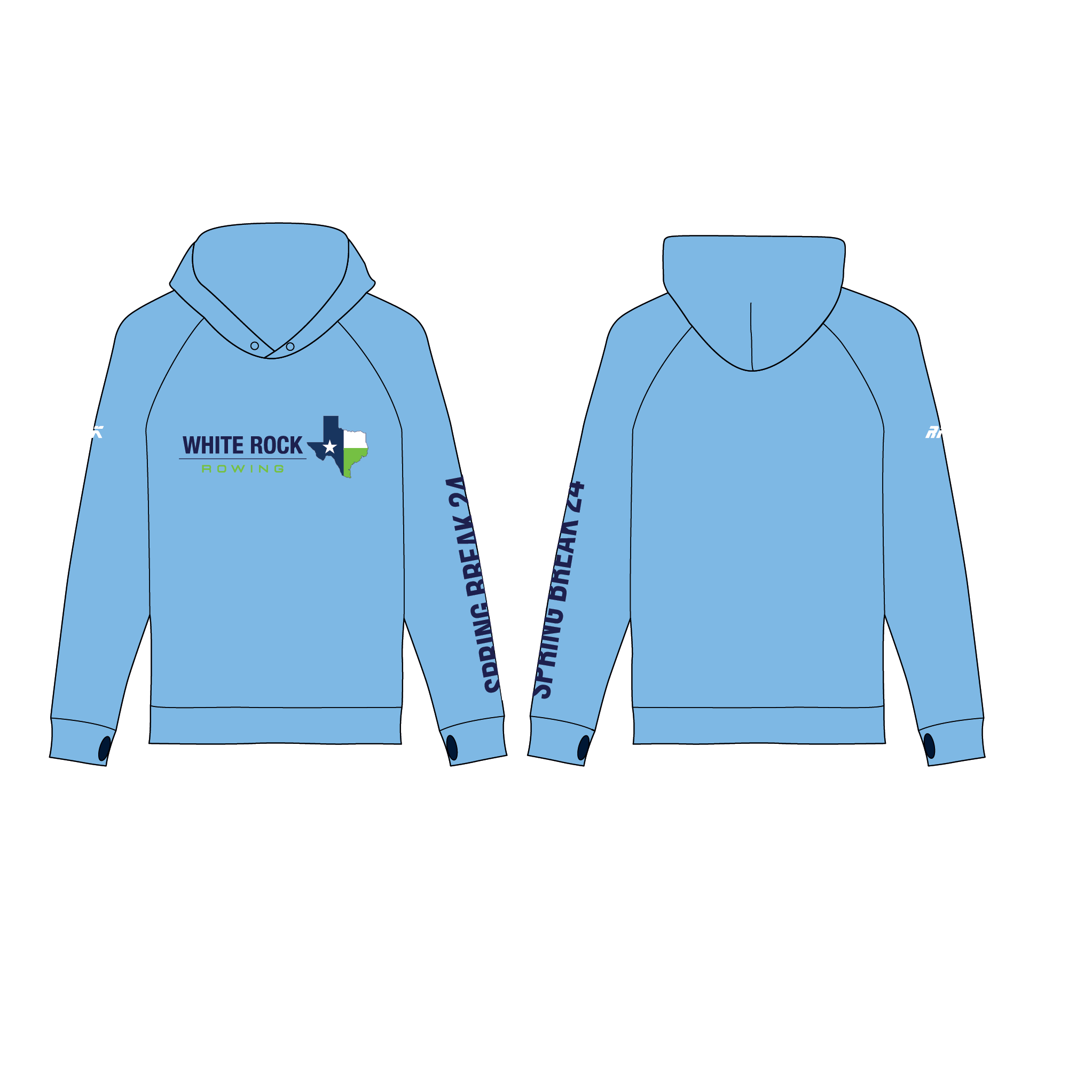 White Rock Rowing Sun Hoodie spring break