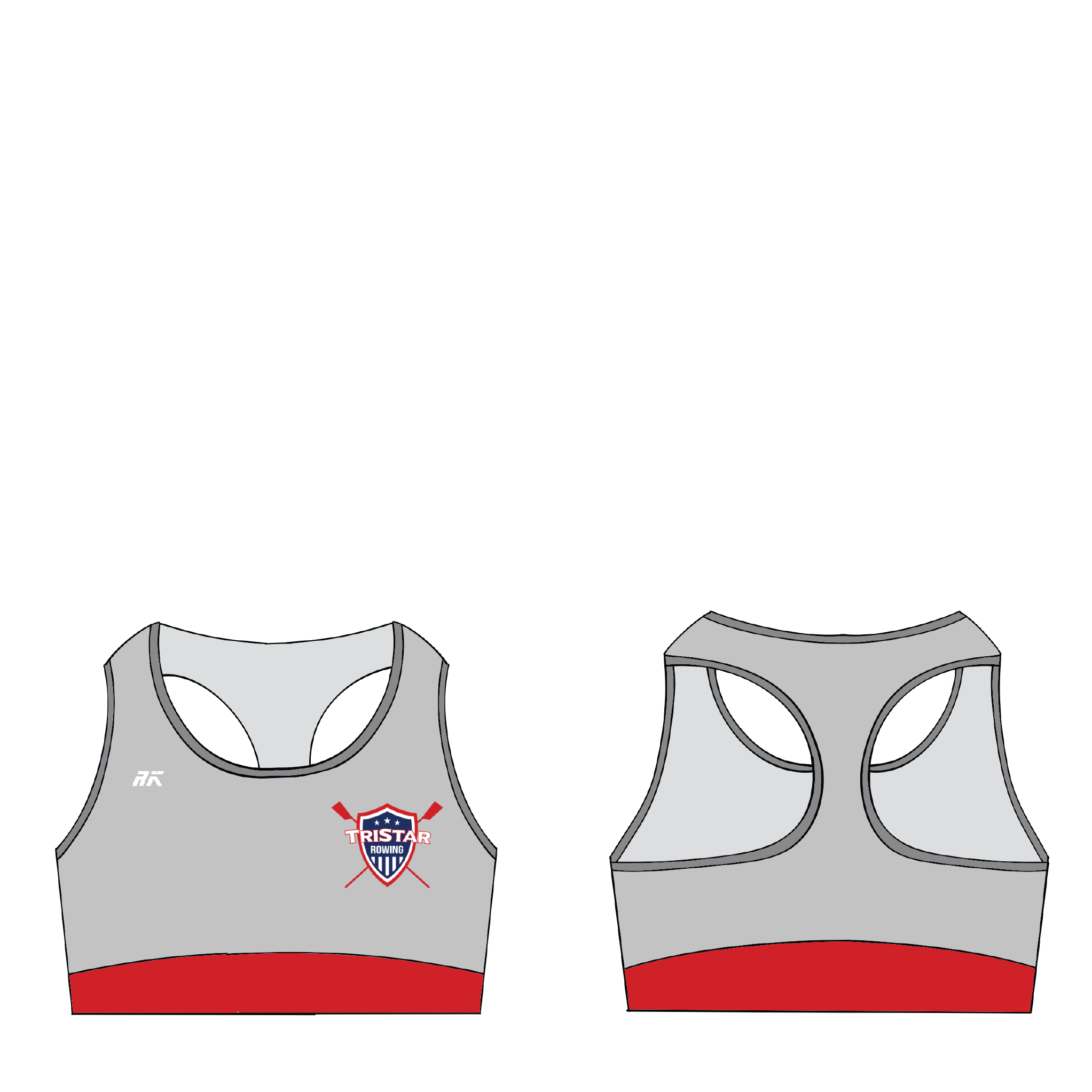 Tristar Rowing Grey Sports Bra
