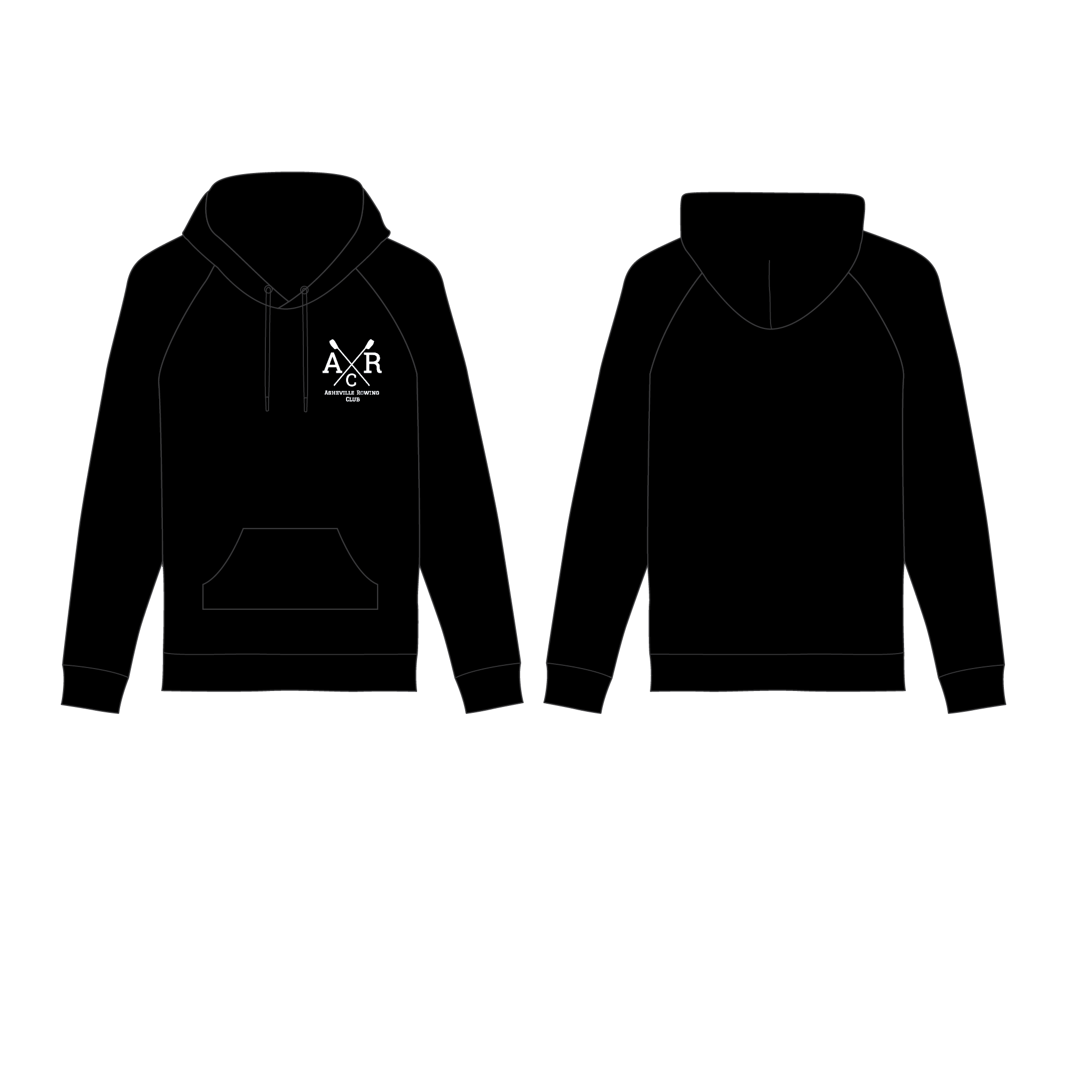 Asheville Rowing Club Black Hoodie