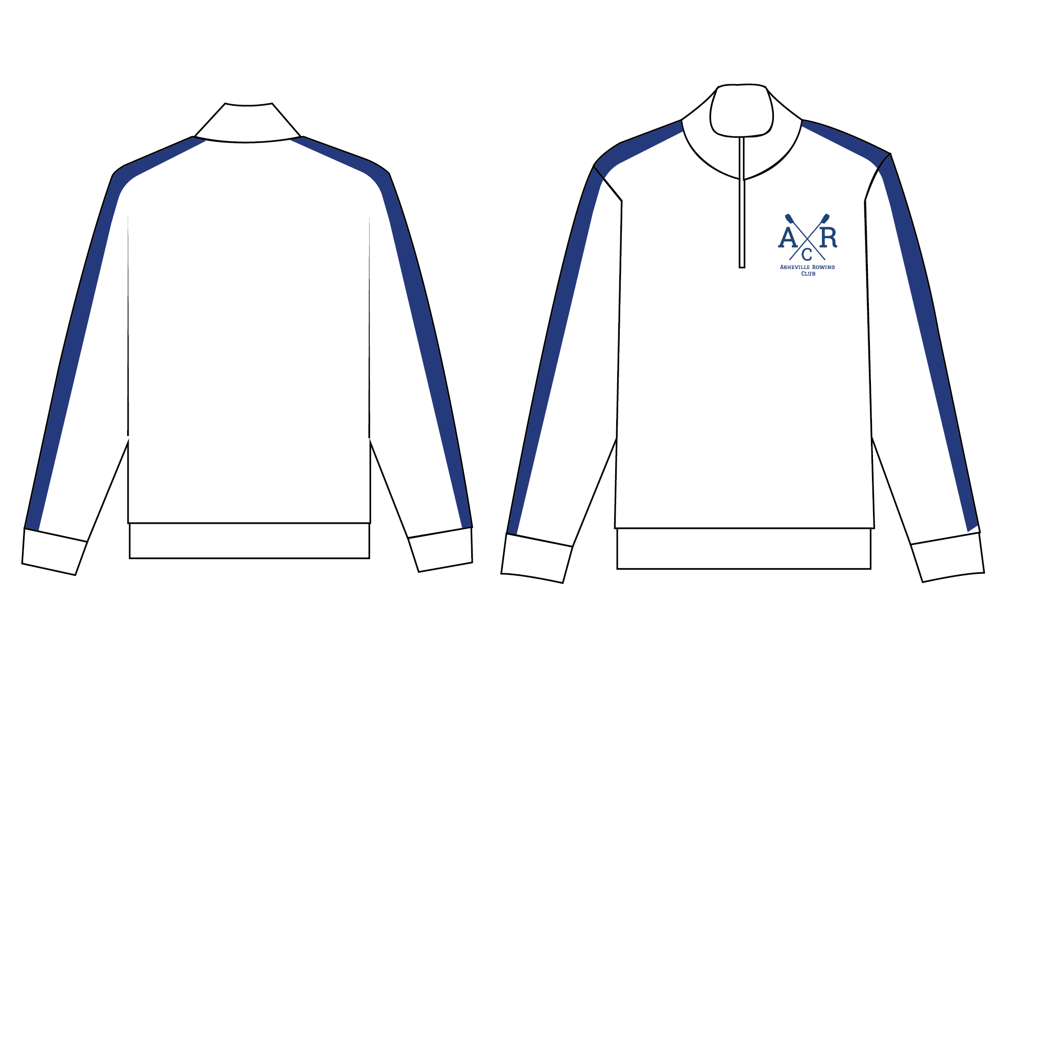 Asheville Rowing Club White Q-Zip