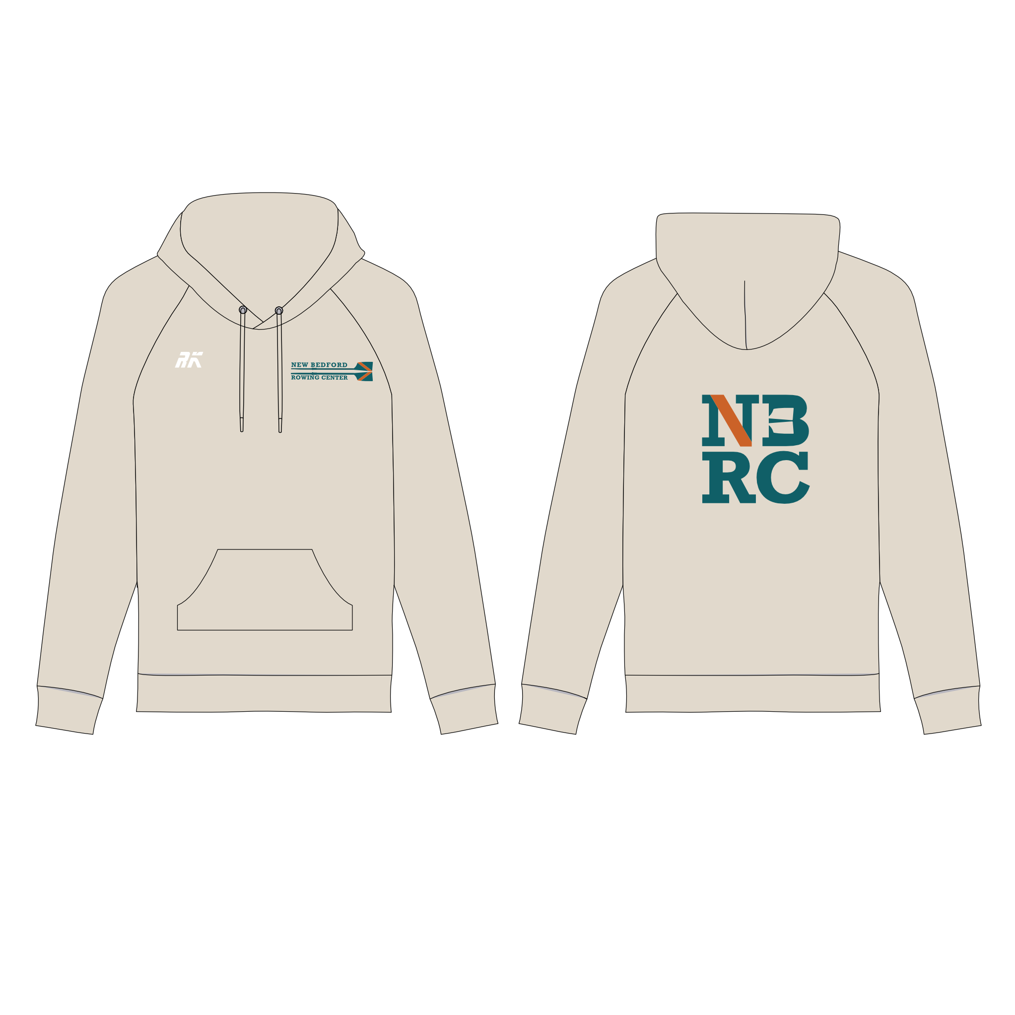 New Bedford Rowing Center Hoodie CREAME