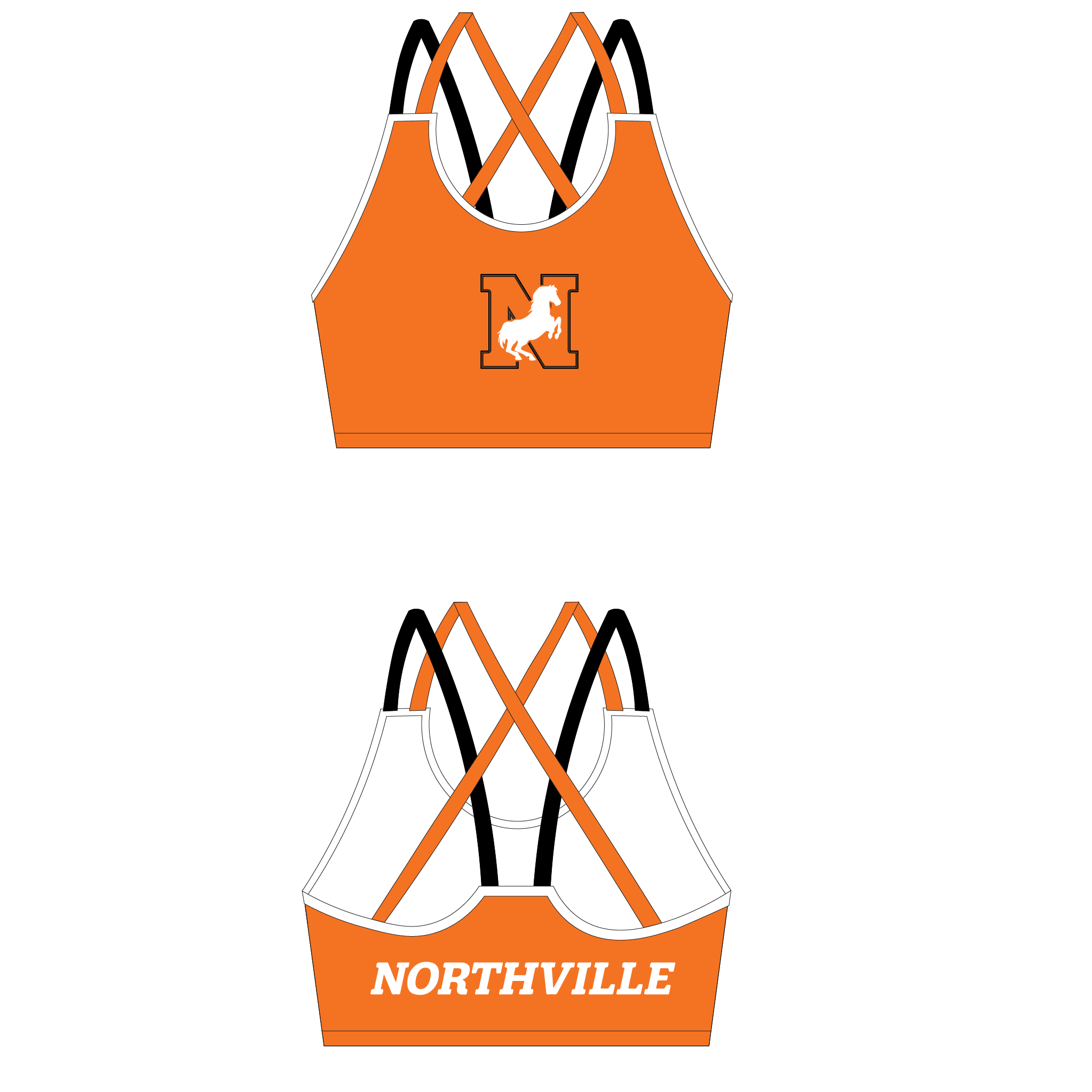 Northville Rowing Club Strappy Sports Bra