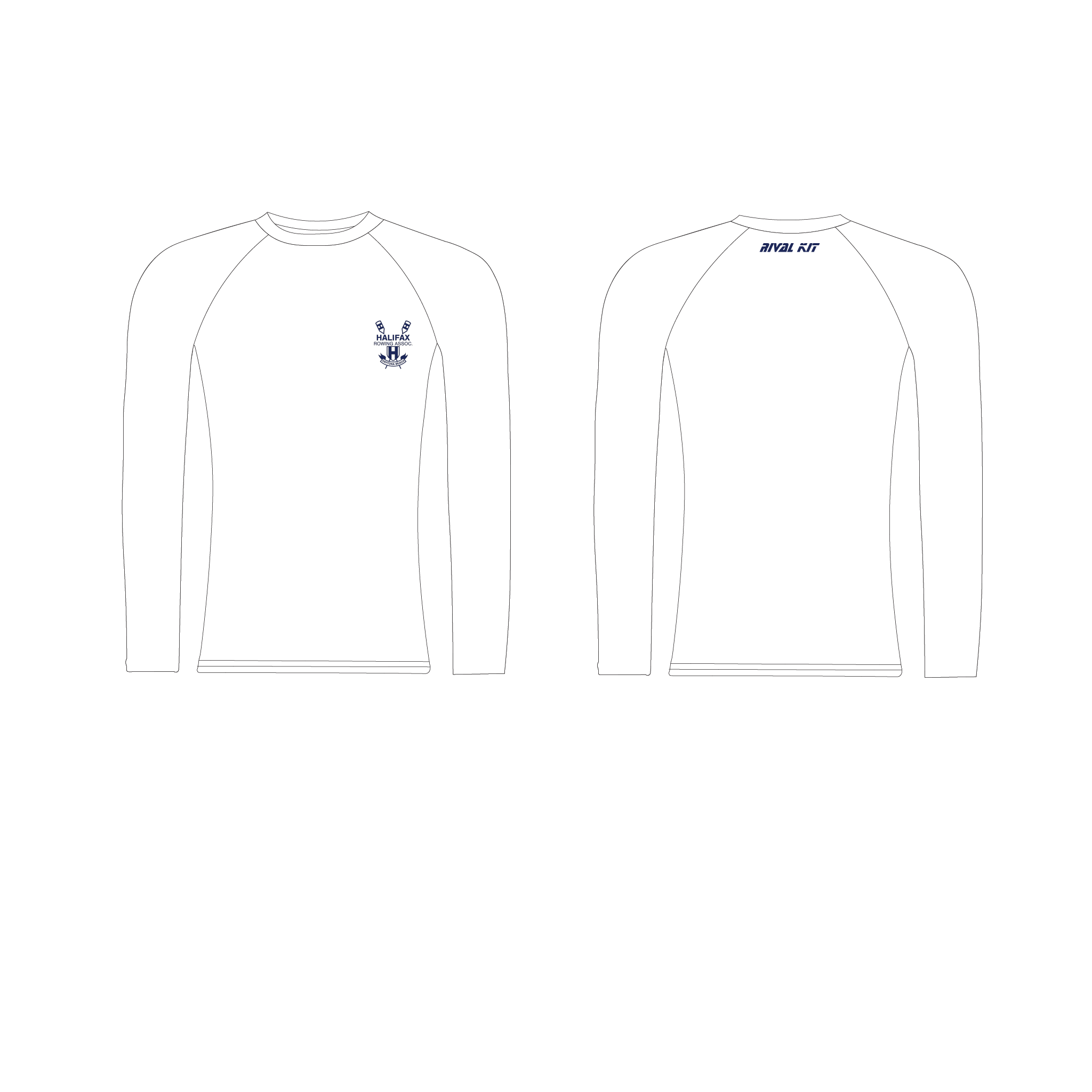 Halifax Rowing Long White Sleeve Base-Layer