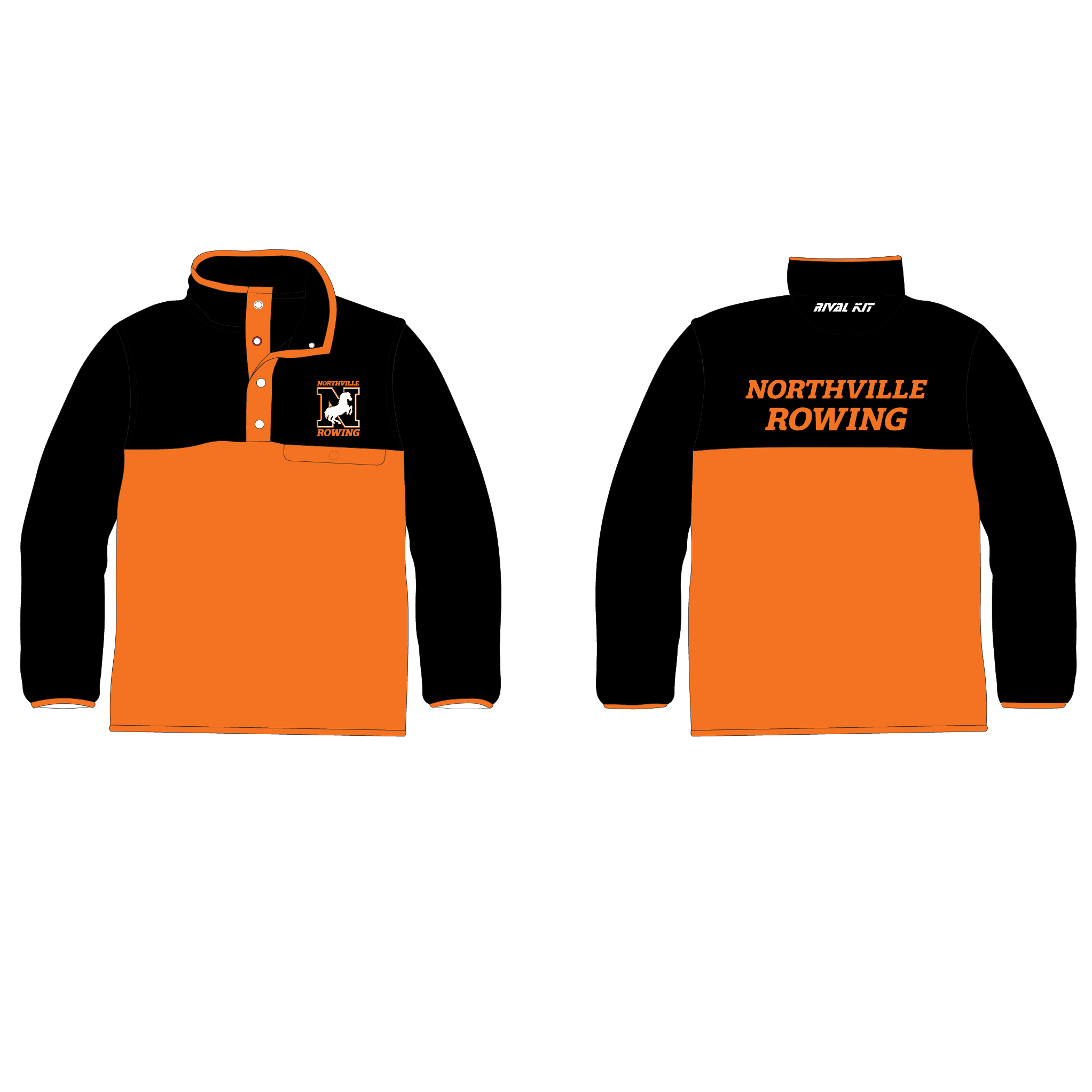 Northville Rowing Club Black Pocket Fleece