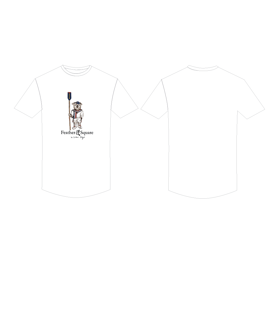 Feather & Square Crew Casual T-Shirt