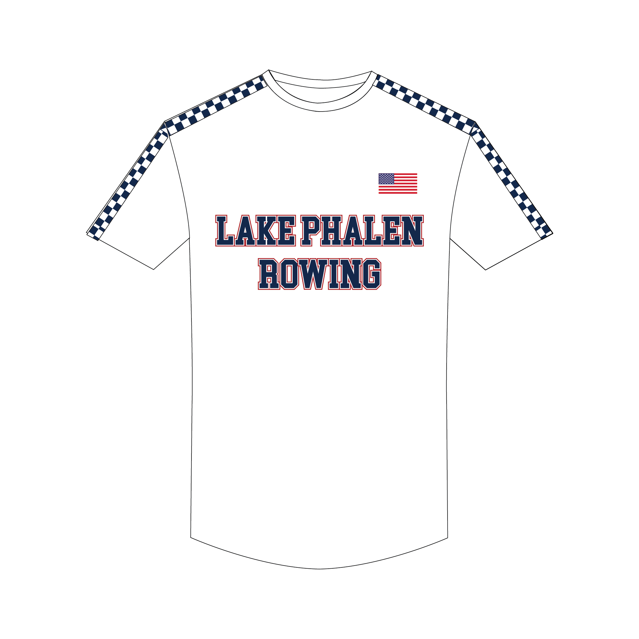 Lake Phalen Rowing Checked Bespoke Gym T-Shirt