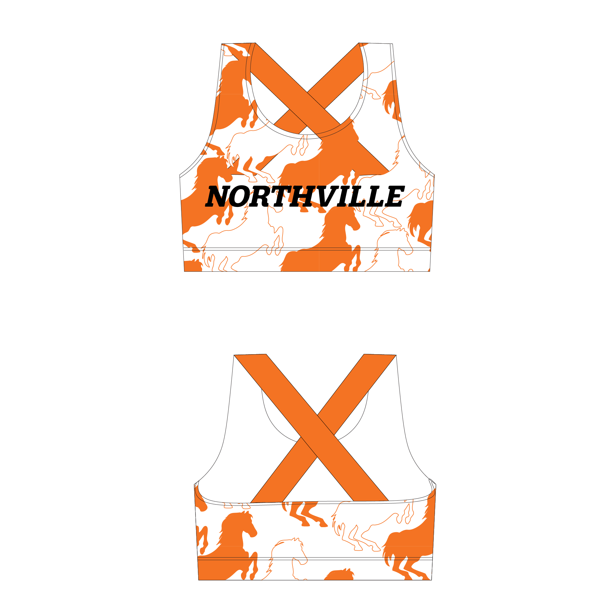 Northville Rowing Club Cross Back Sports Bra