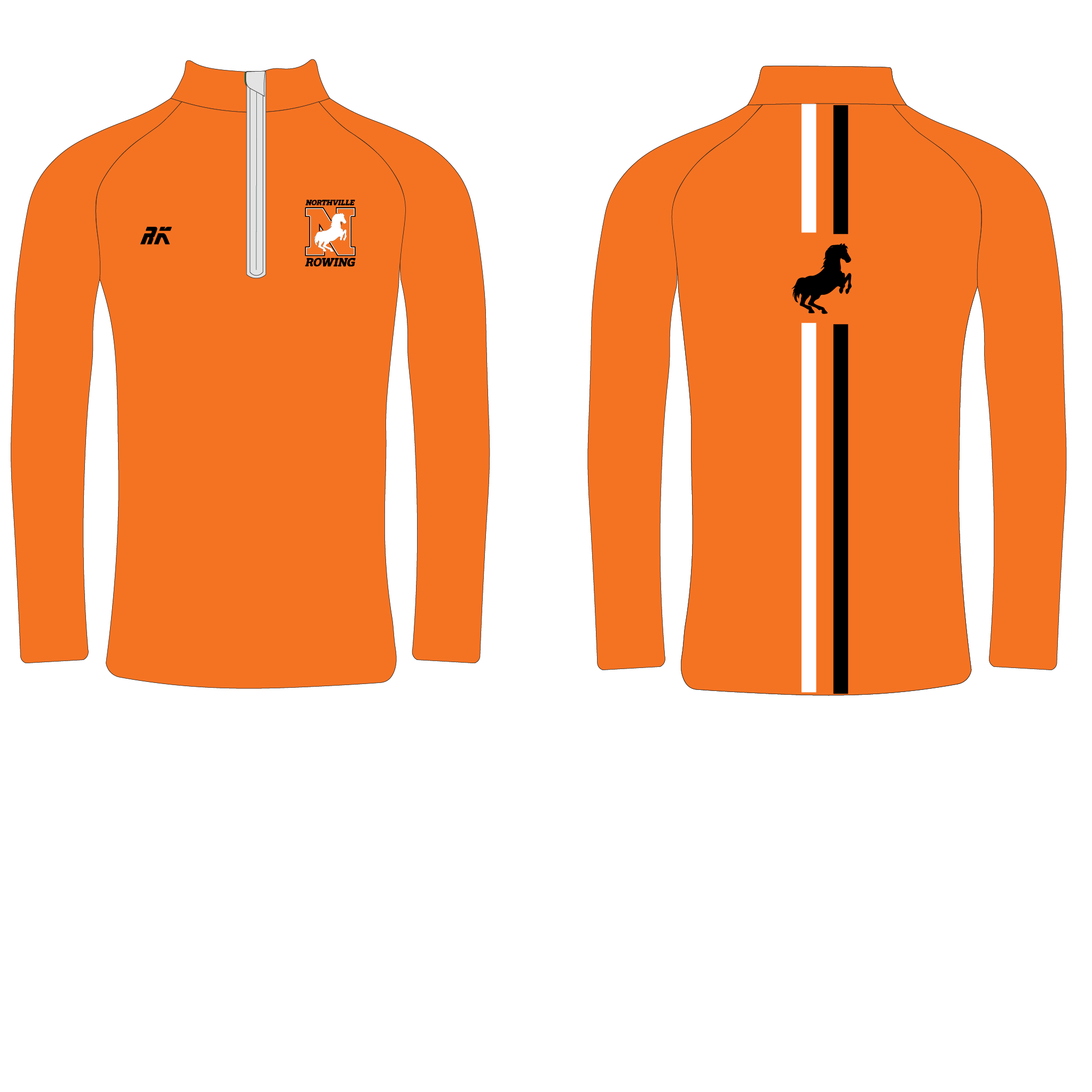 Northville Rowing Club Orange Performance Qzip