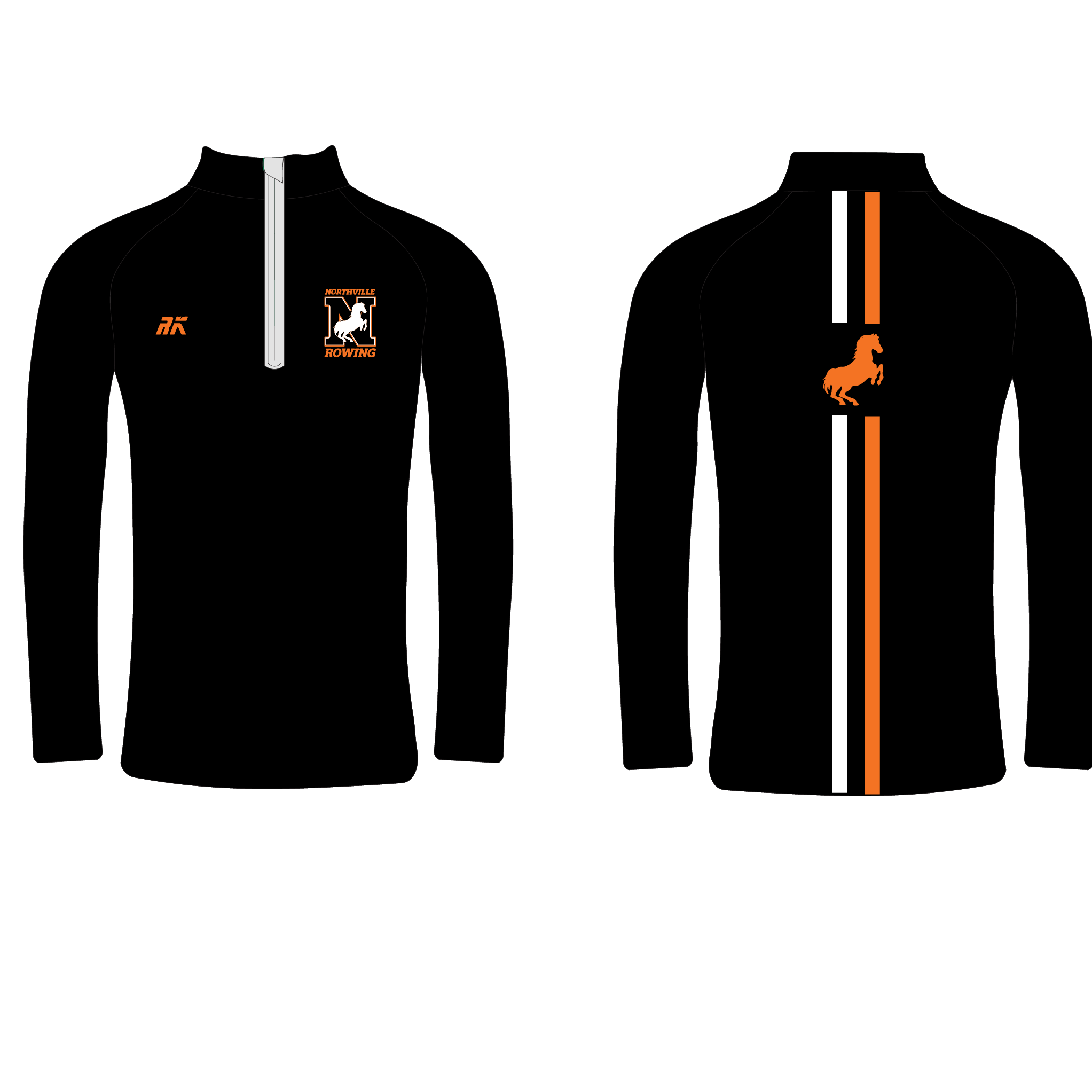 Northville Rowing Club Black Performance Qzip