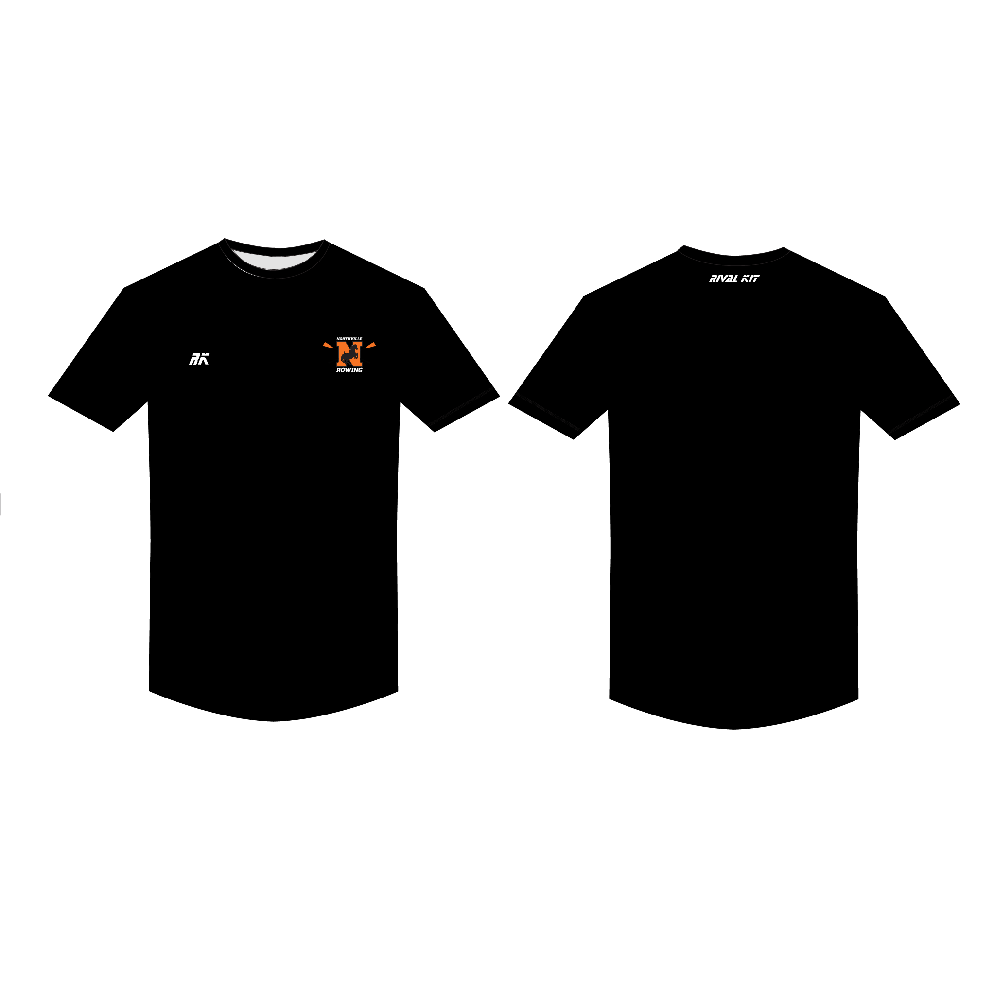Northville Rowing Club Black Short Sleeve Gym T-shirt