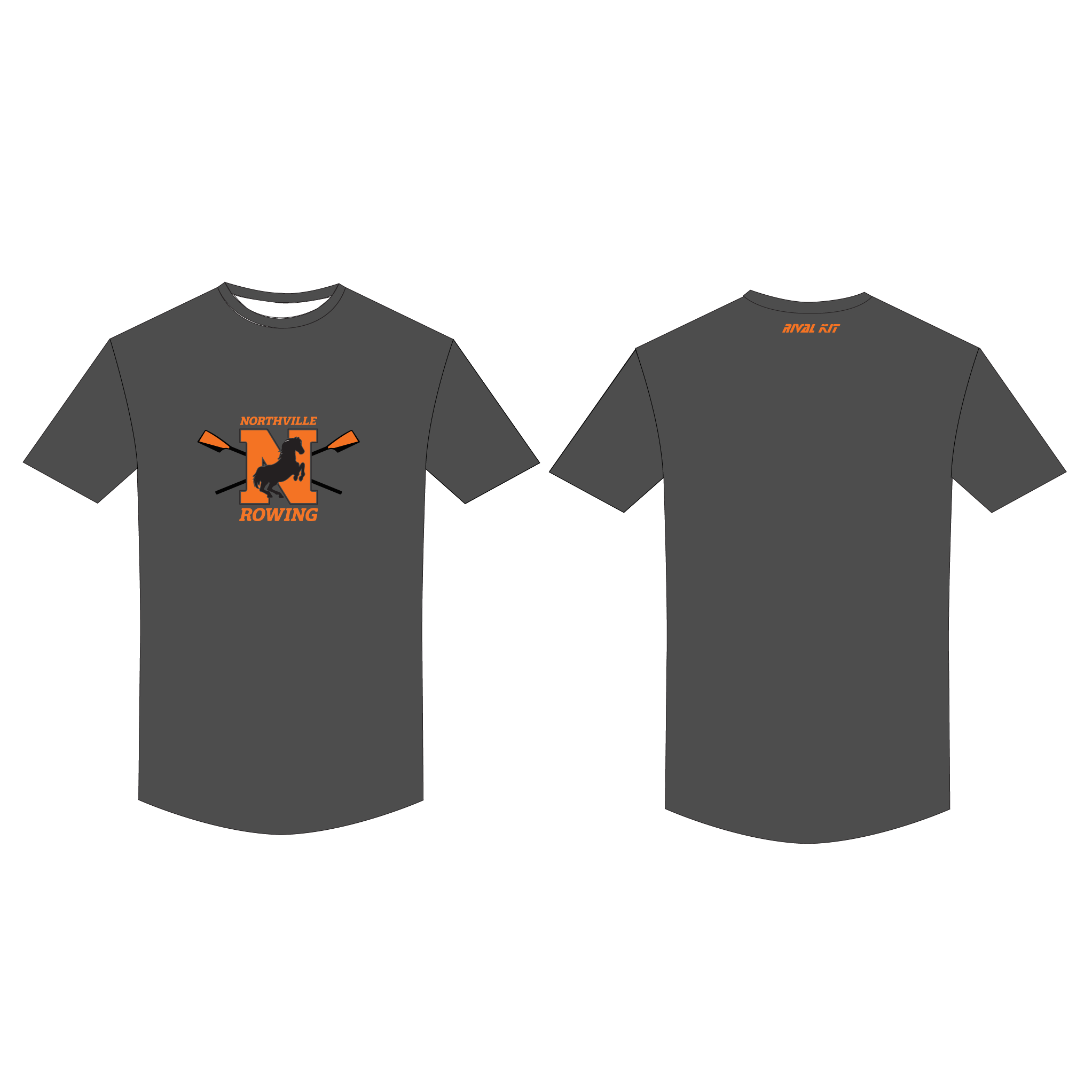 Northville Rowing Club Grey Short Sleeve Gym T-shirt