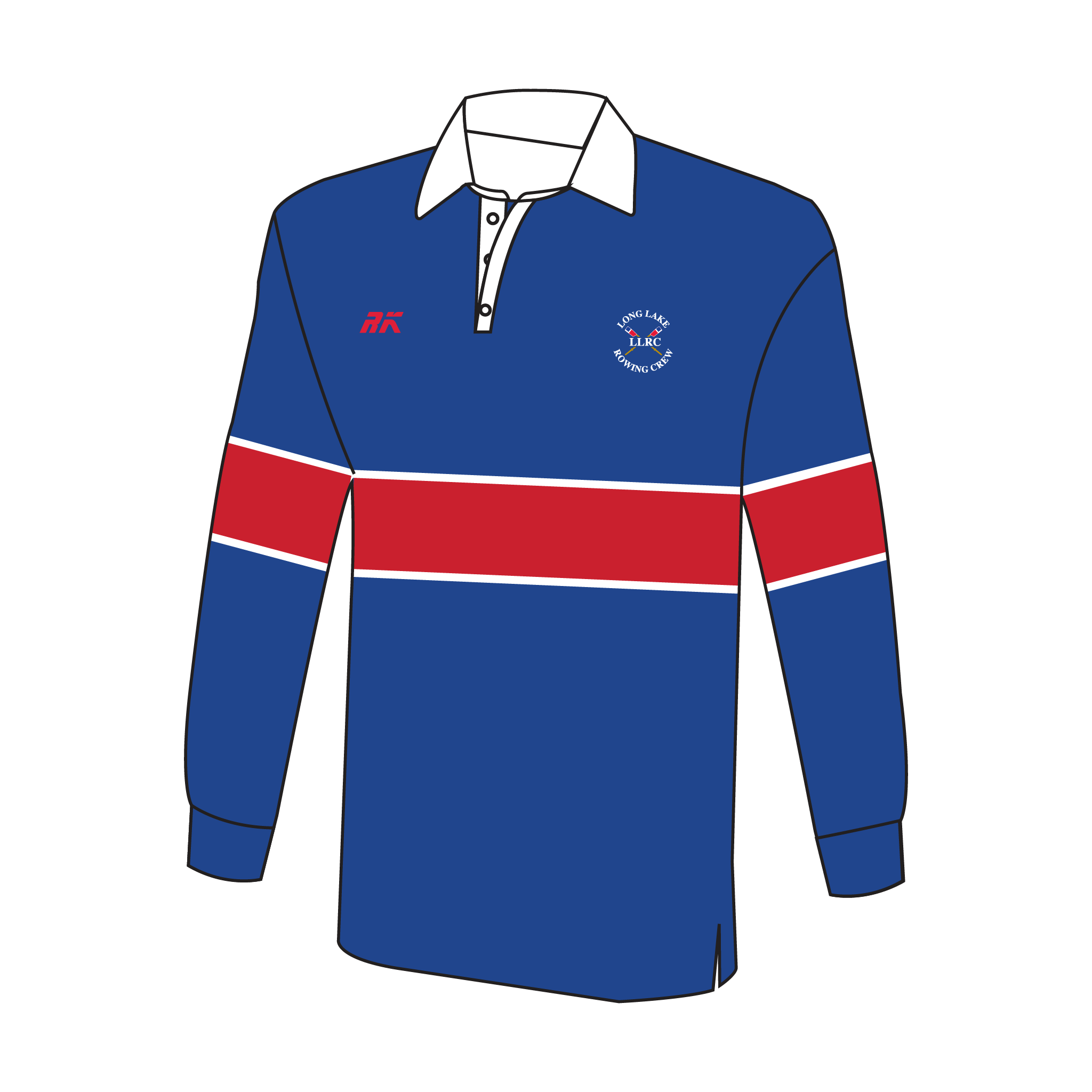 Long Lake Rowing Crew Rugby Shirt 2