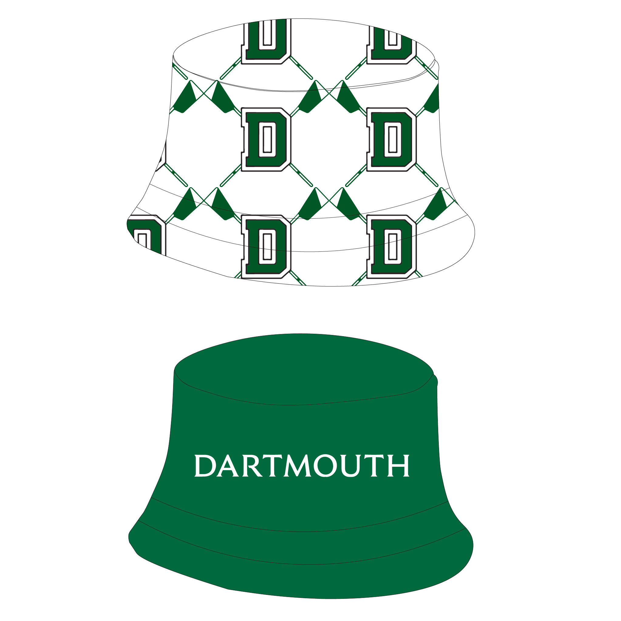 Dartmouth Heavyweight Rowing Reversible Bucket Hat