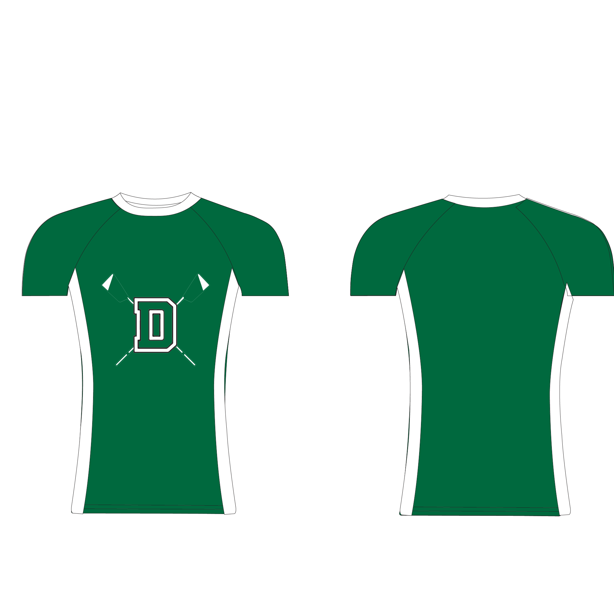 Dartmouth Heavyweight Rowing Green Short Sleeve Base-Layer