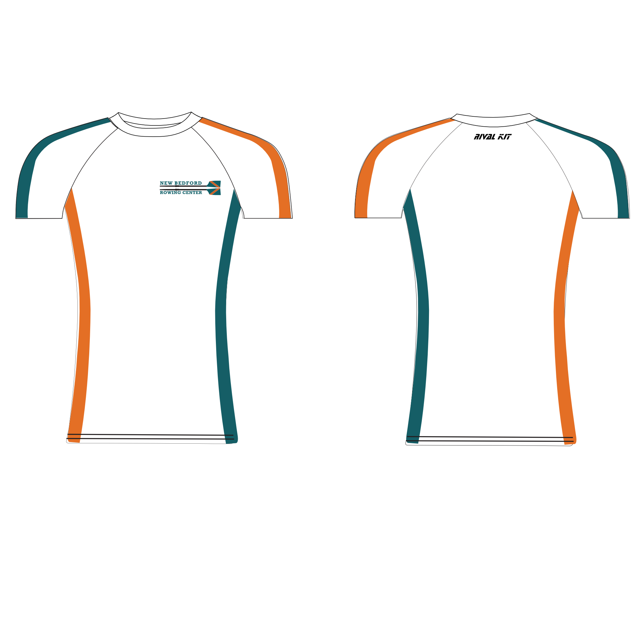 New Bedford Rowing Center Short Sleeve Baselayer white