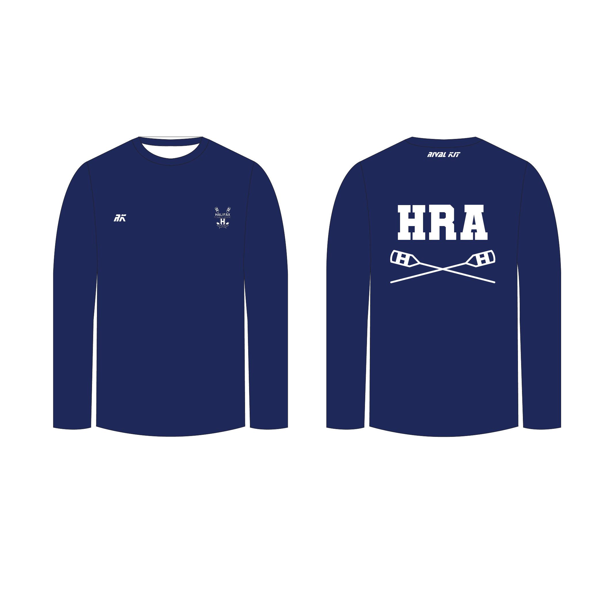 Halifax Rowing Long Sleeve Navy Gym T-Shirt