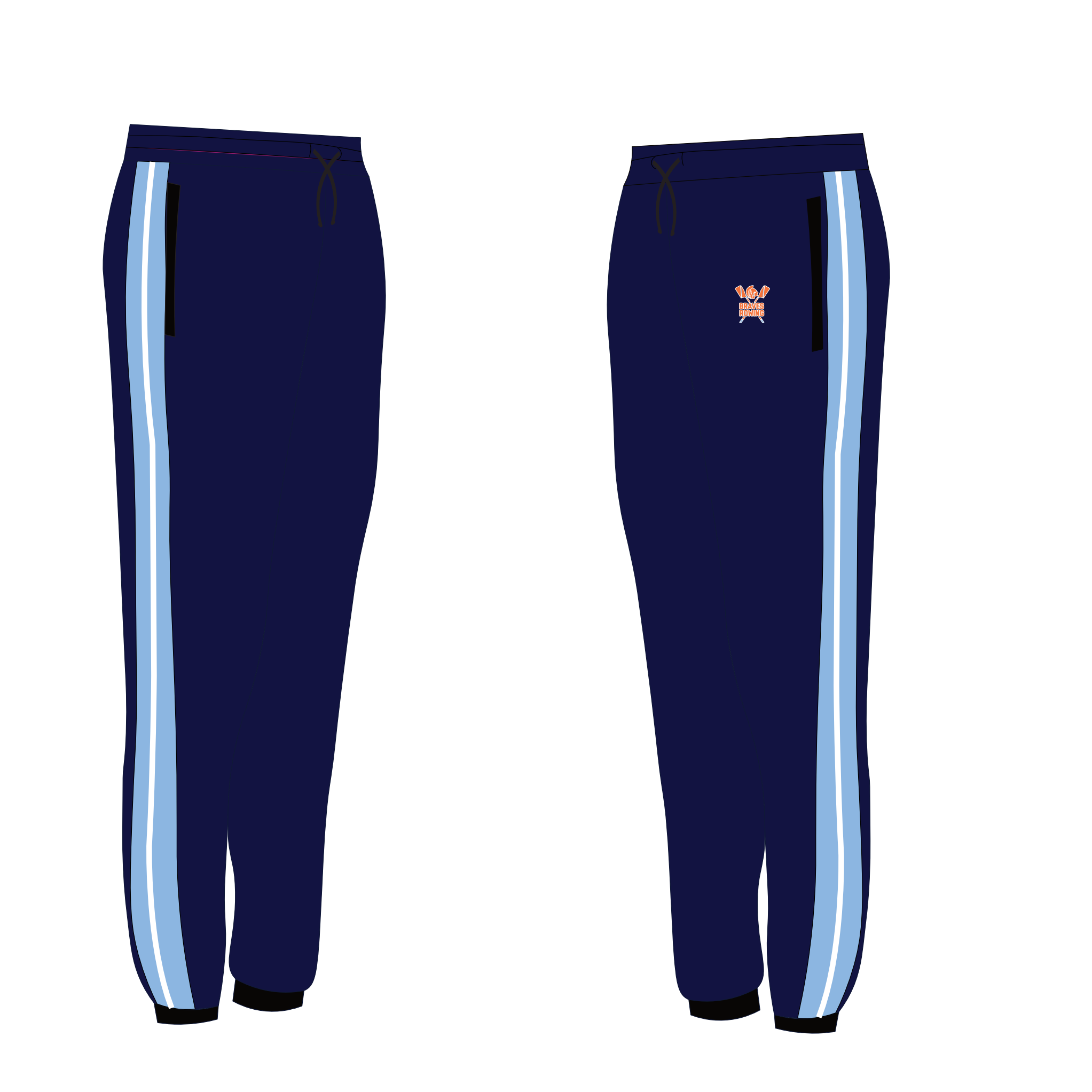 Boone Rowing  Blue Stripe Joggies