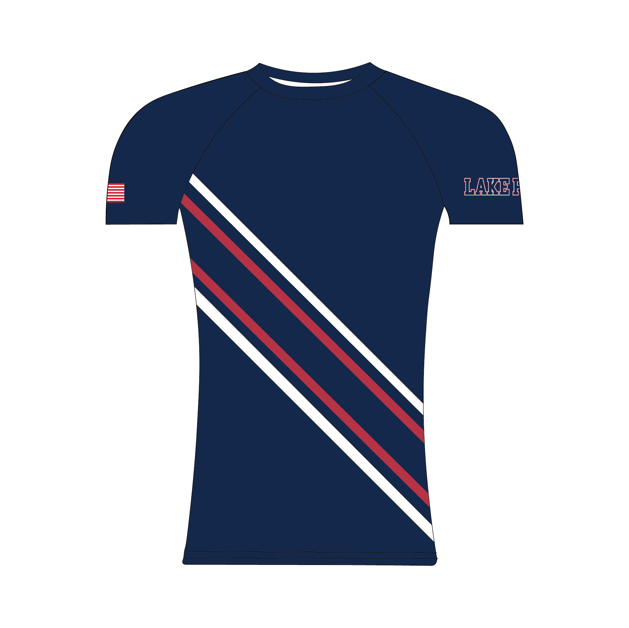 Lake Phalen Rowing Short Sleeve Navy Base-Layer