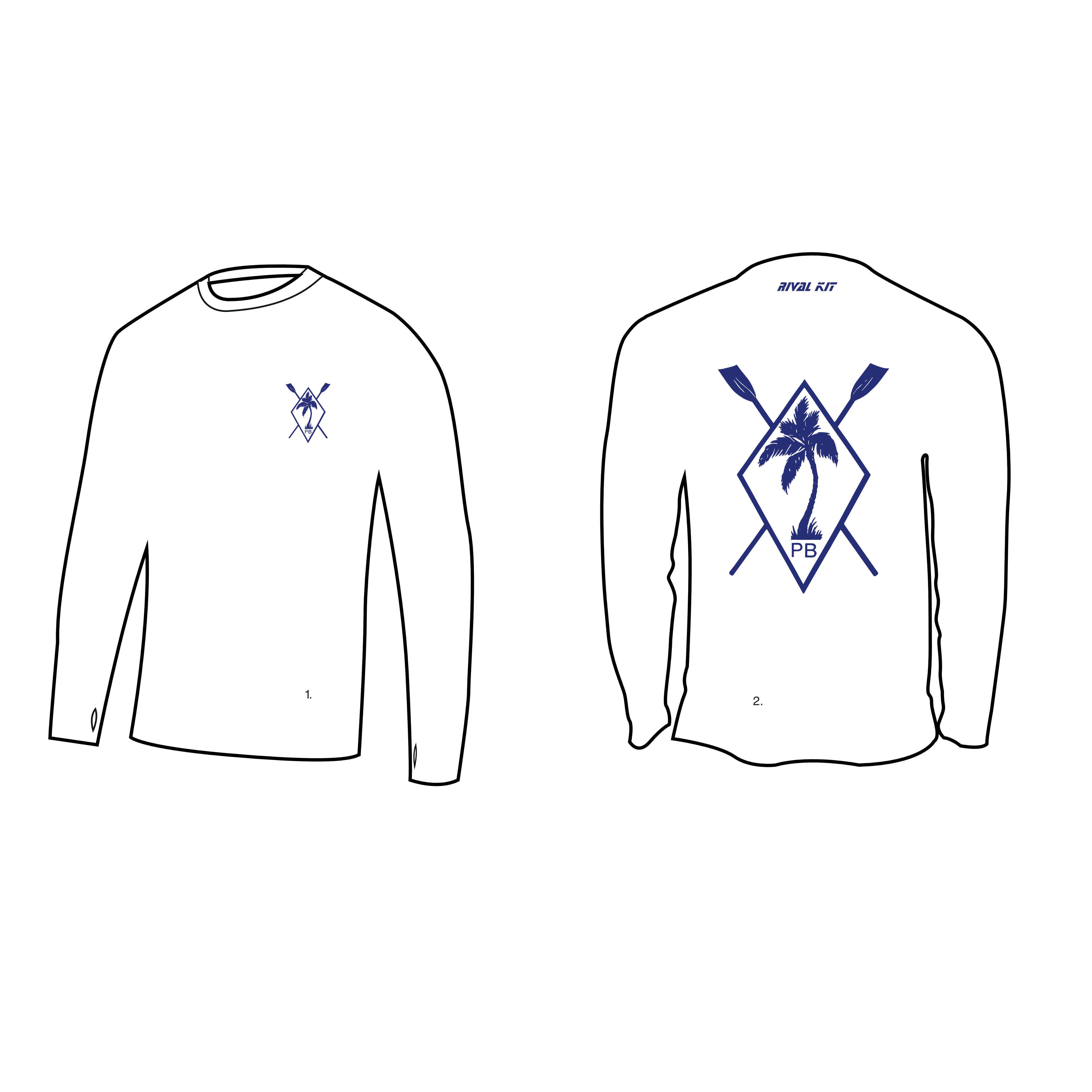 Palm Beach Rowing 201 Long Sleeve Gym T-Shirt