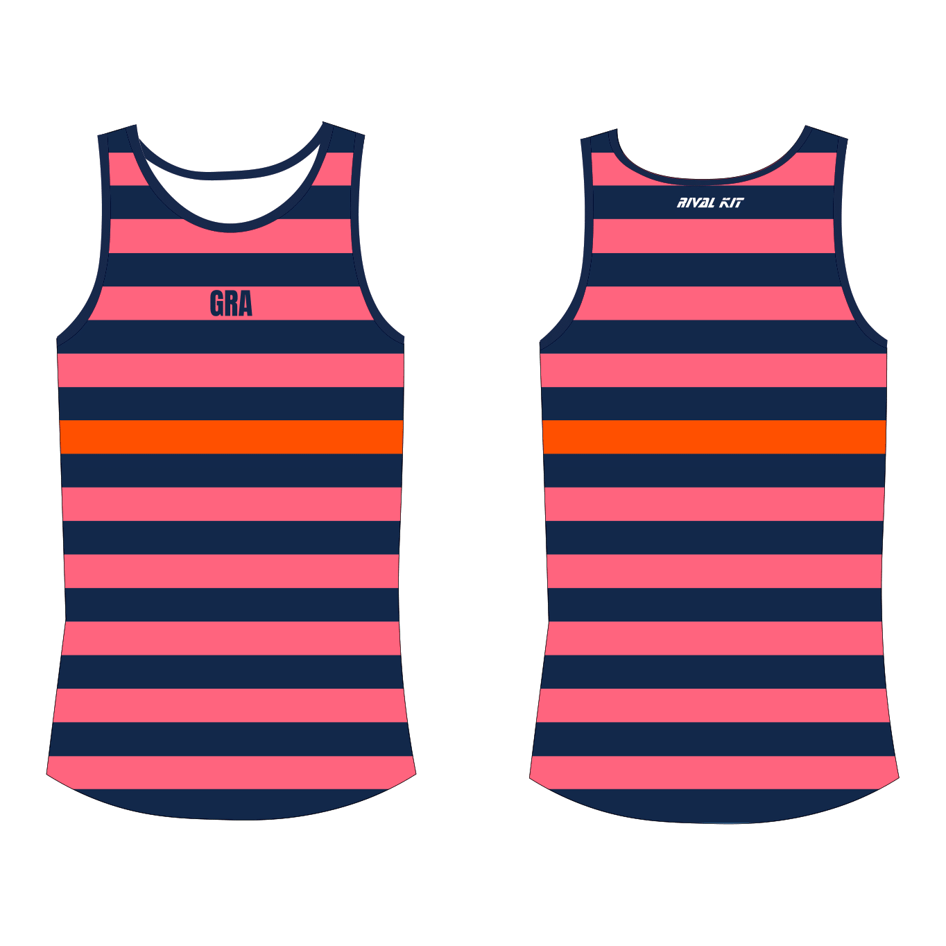 Gordons College Rowing Racing Vest Stripey