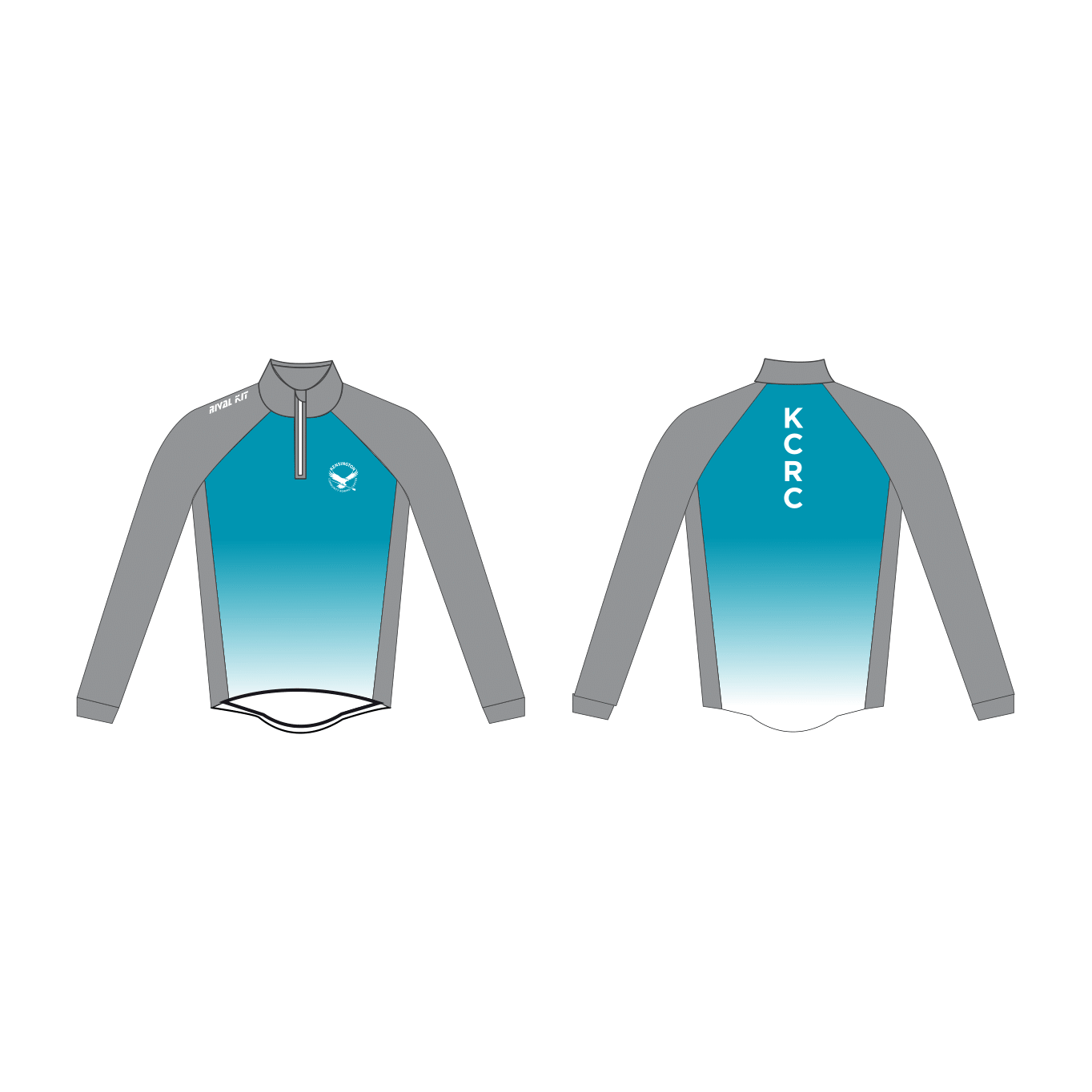 Kensington Community Rowing Center Grey Gradient Splash Jacket