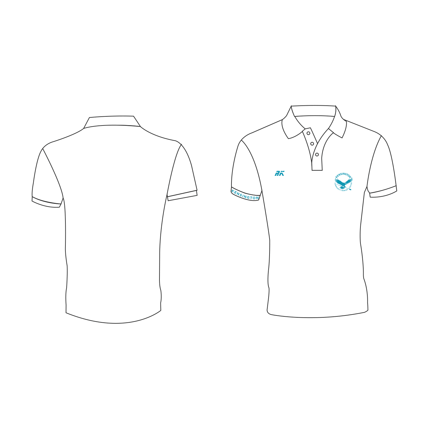 Kensington Community Rowing Center White Polo