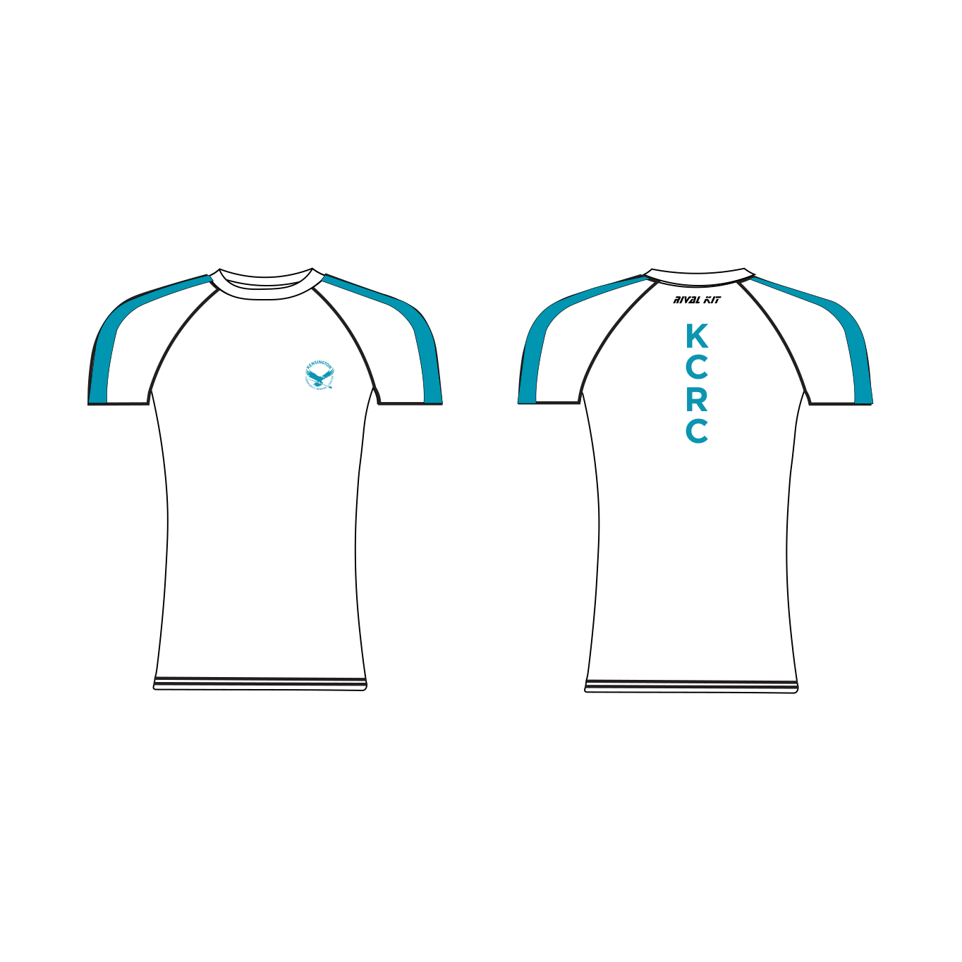 Kensington Community Rowing Center White Short Sleeve Base-Layer