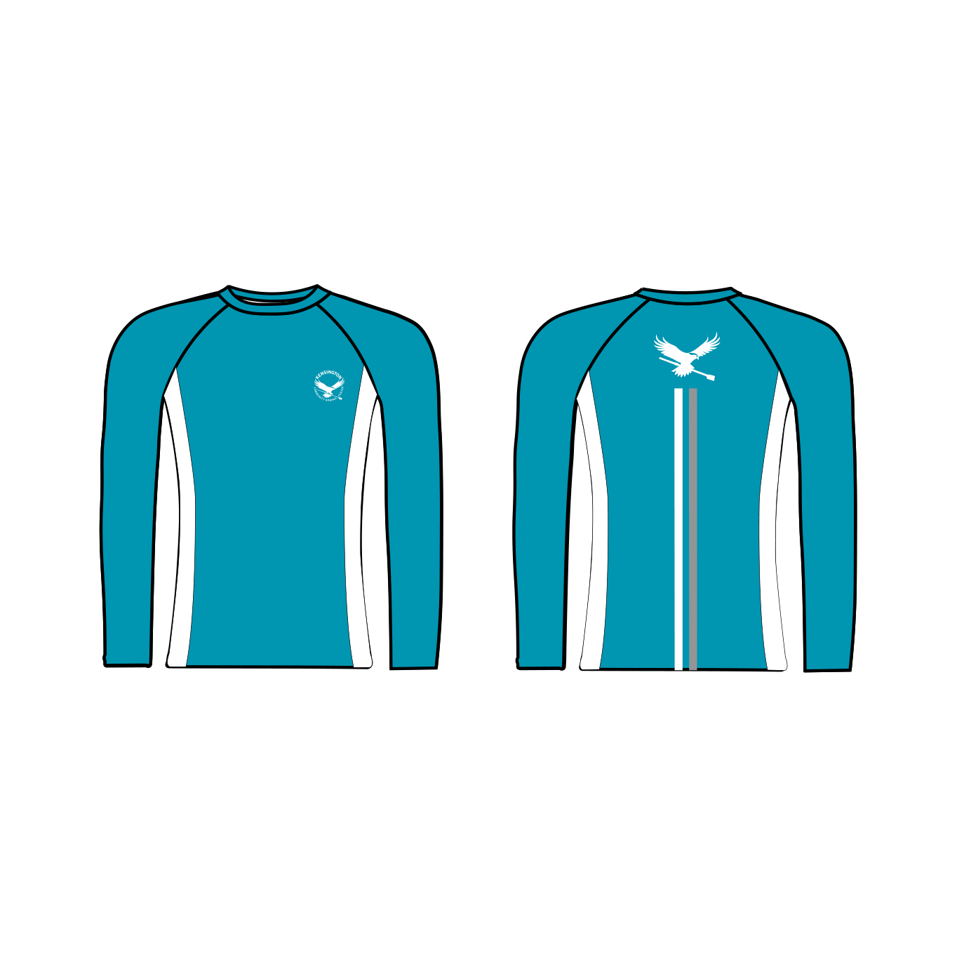 Kensington Community Rowing Center Blue Long Sleeve Base-Layer