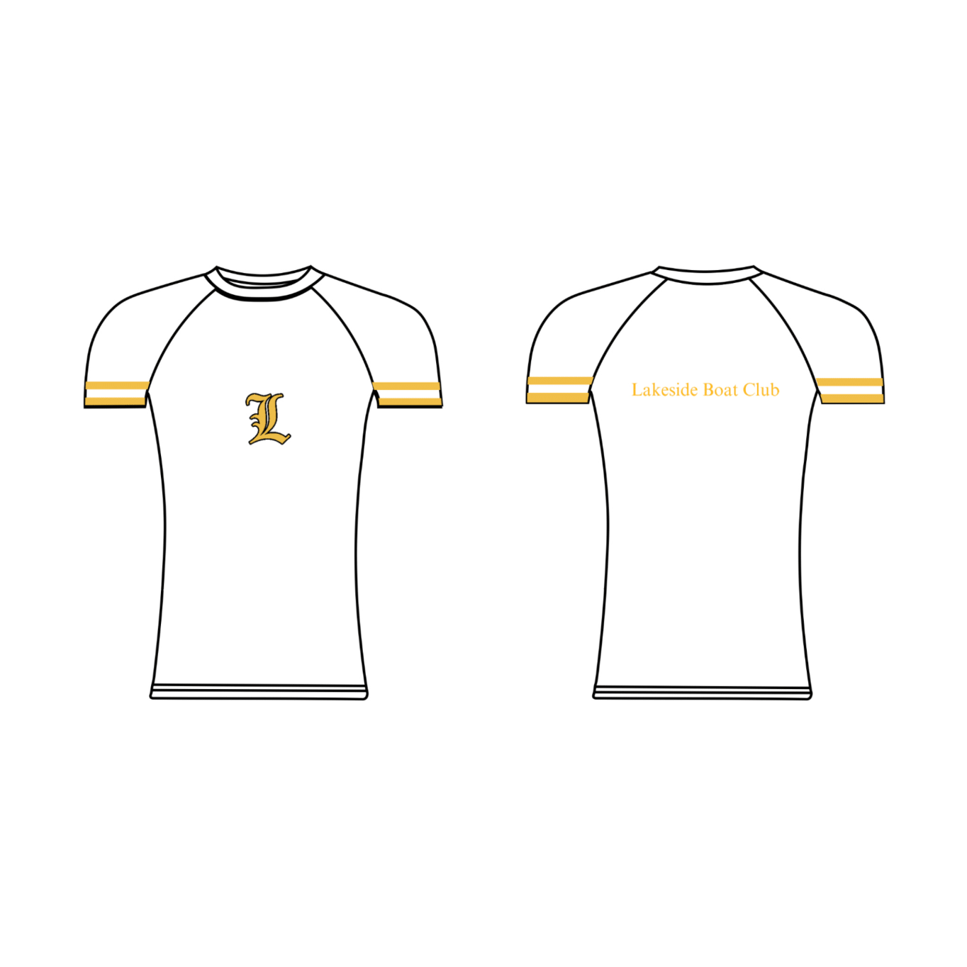 Lakeside Boat Club White Short Sleeve Base-Layer