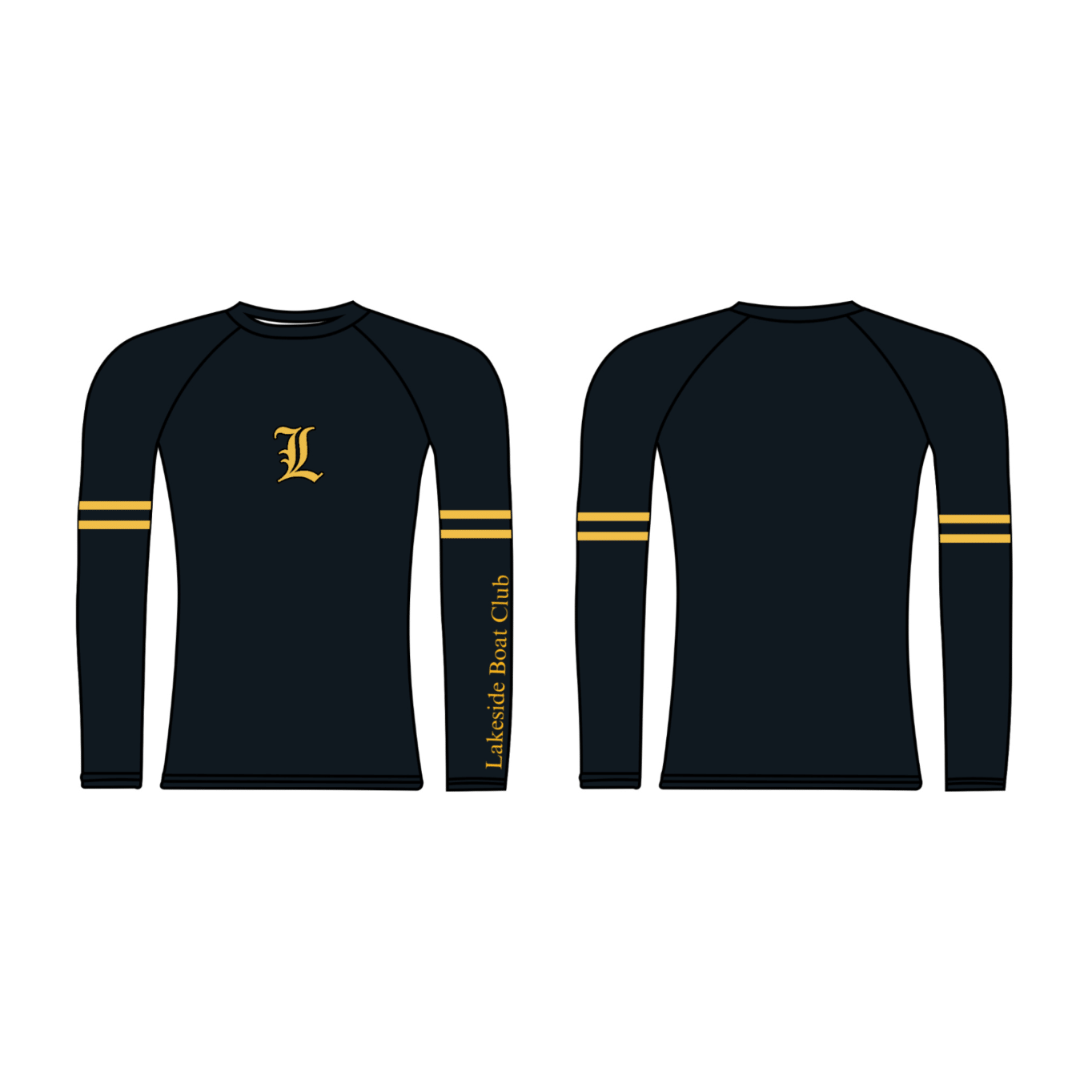 Lakeside Boat Club Black Long Sleeve Base-Layer