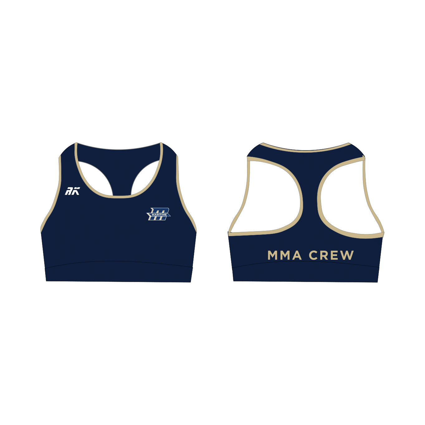 Massachusetts Maritime Academy Racer Back Sports Bra