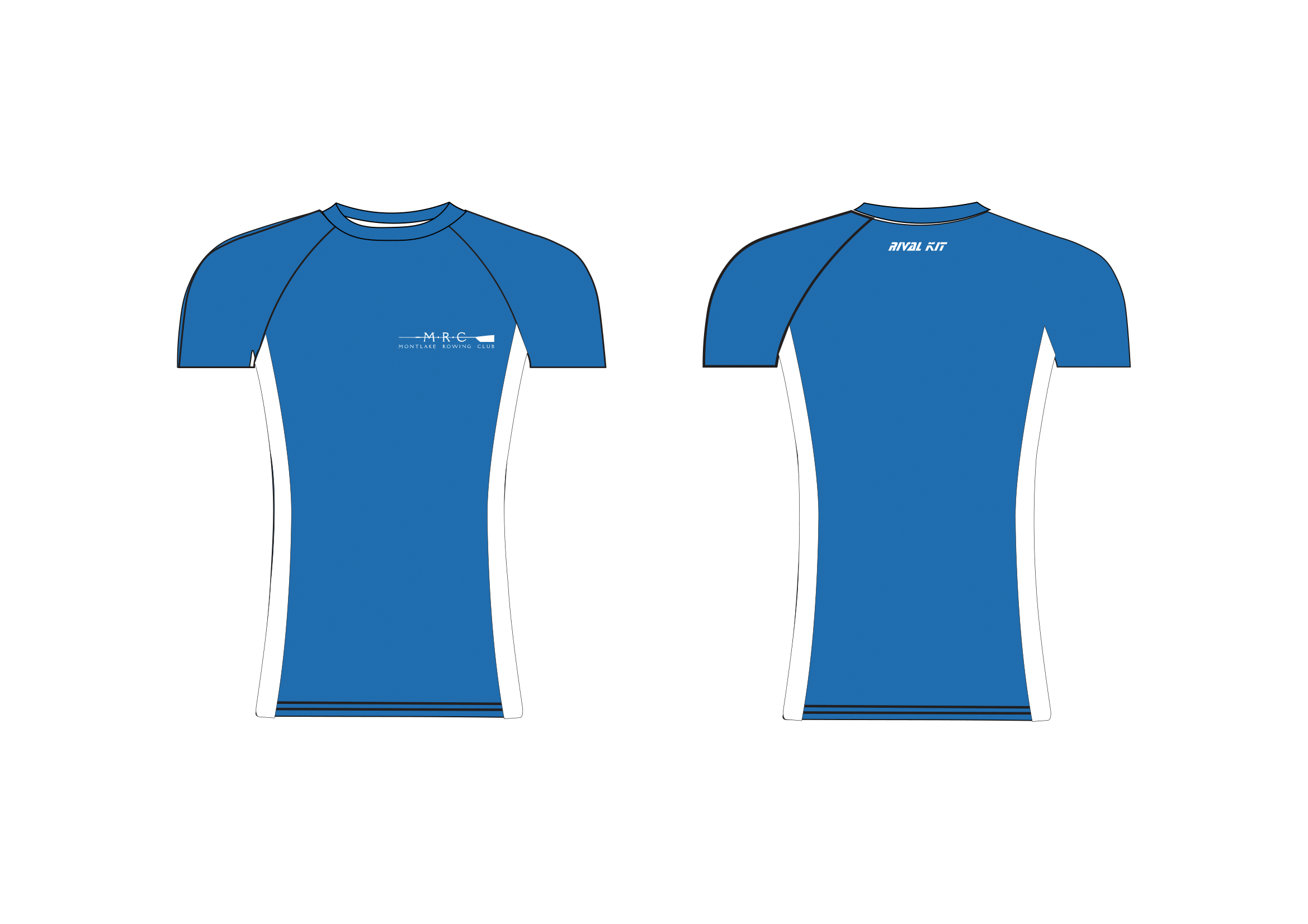 Montlake Rowing Club Blue Short Sleeve Base-Layer