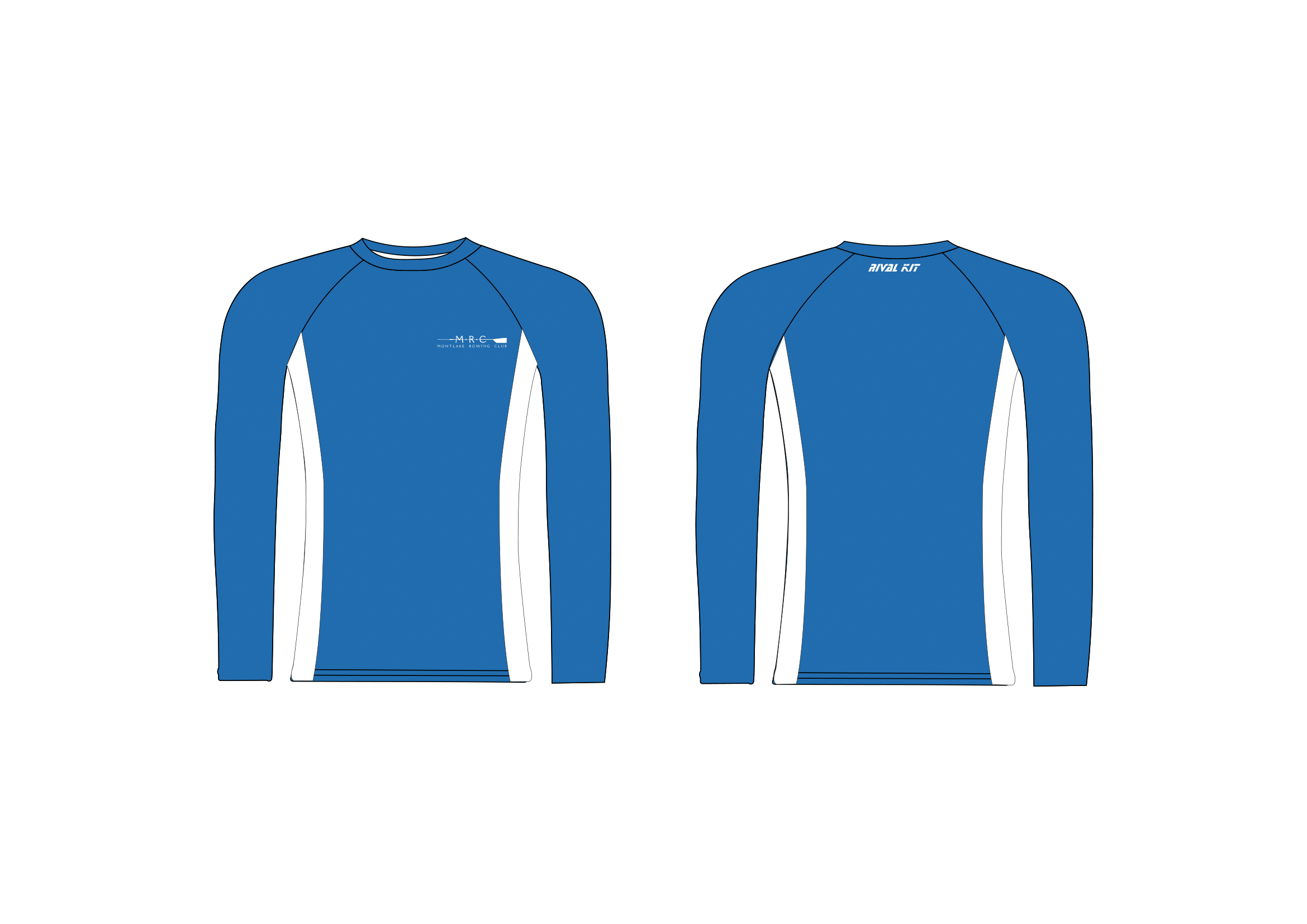 Montlake Rowing Club Blue Long Sleeve Base-Layer